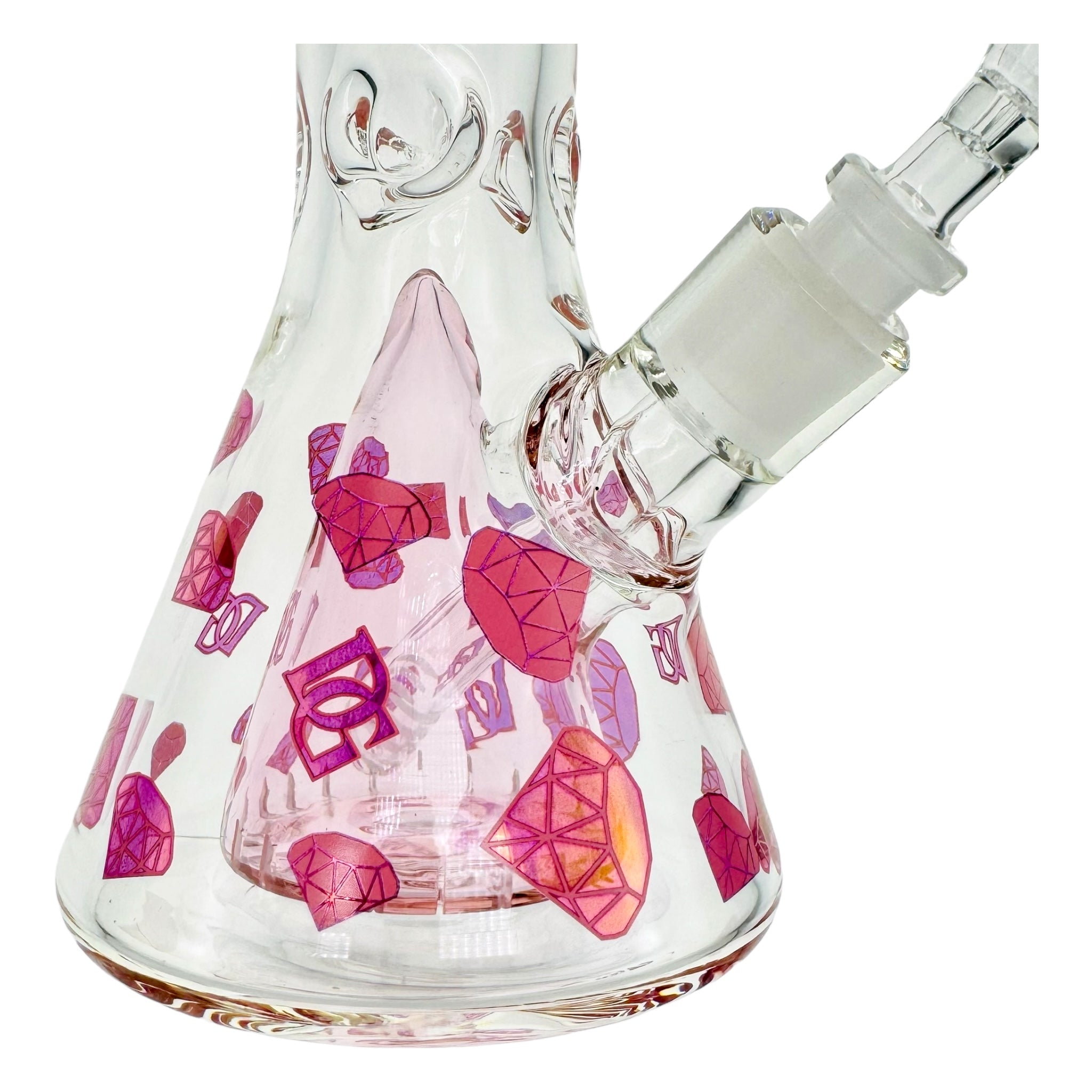 Diamond Glass - Pink Diamond 14″ Beaker Bong With Collins Perc