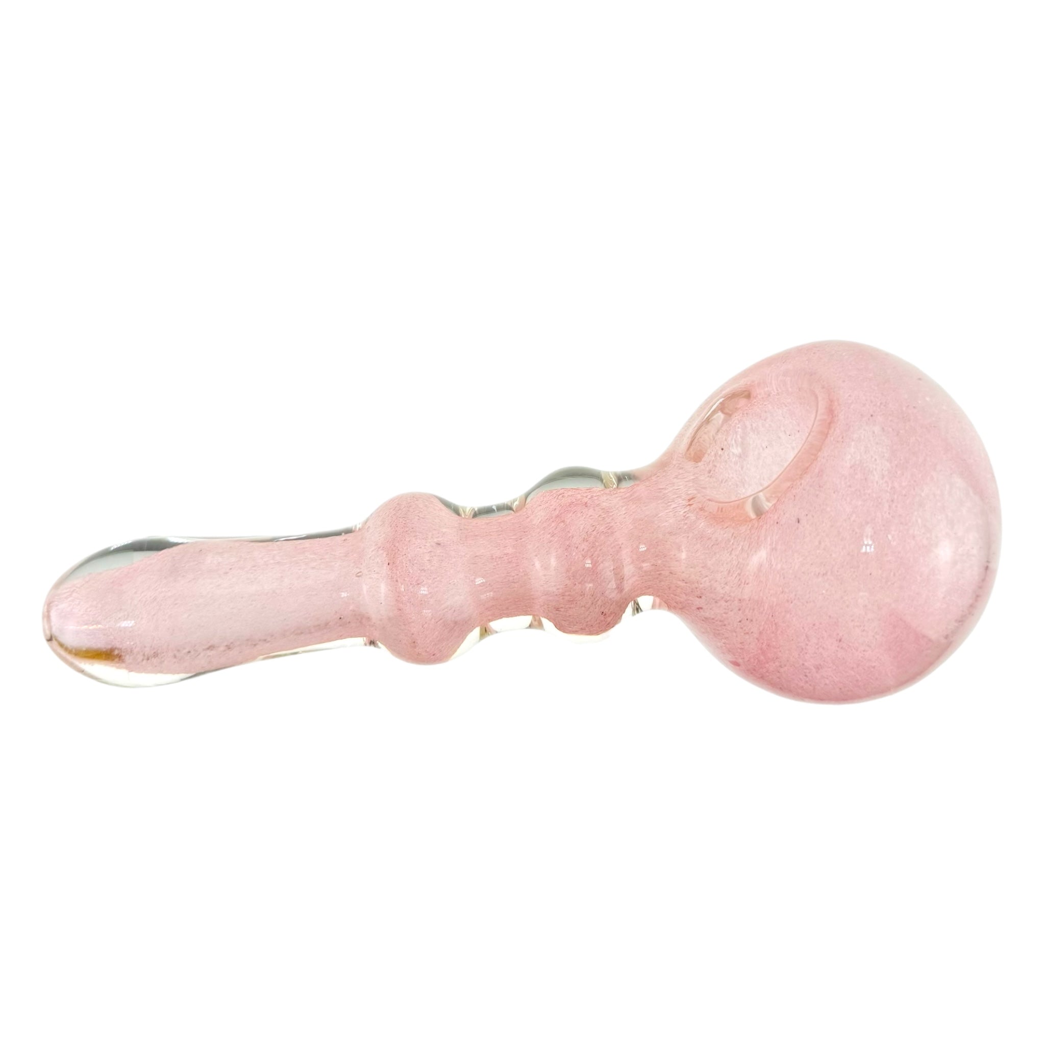 vivid pink glass smoking pipe for cannabis