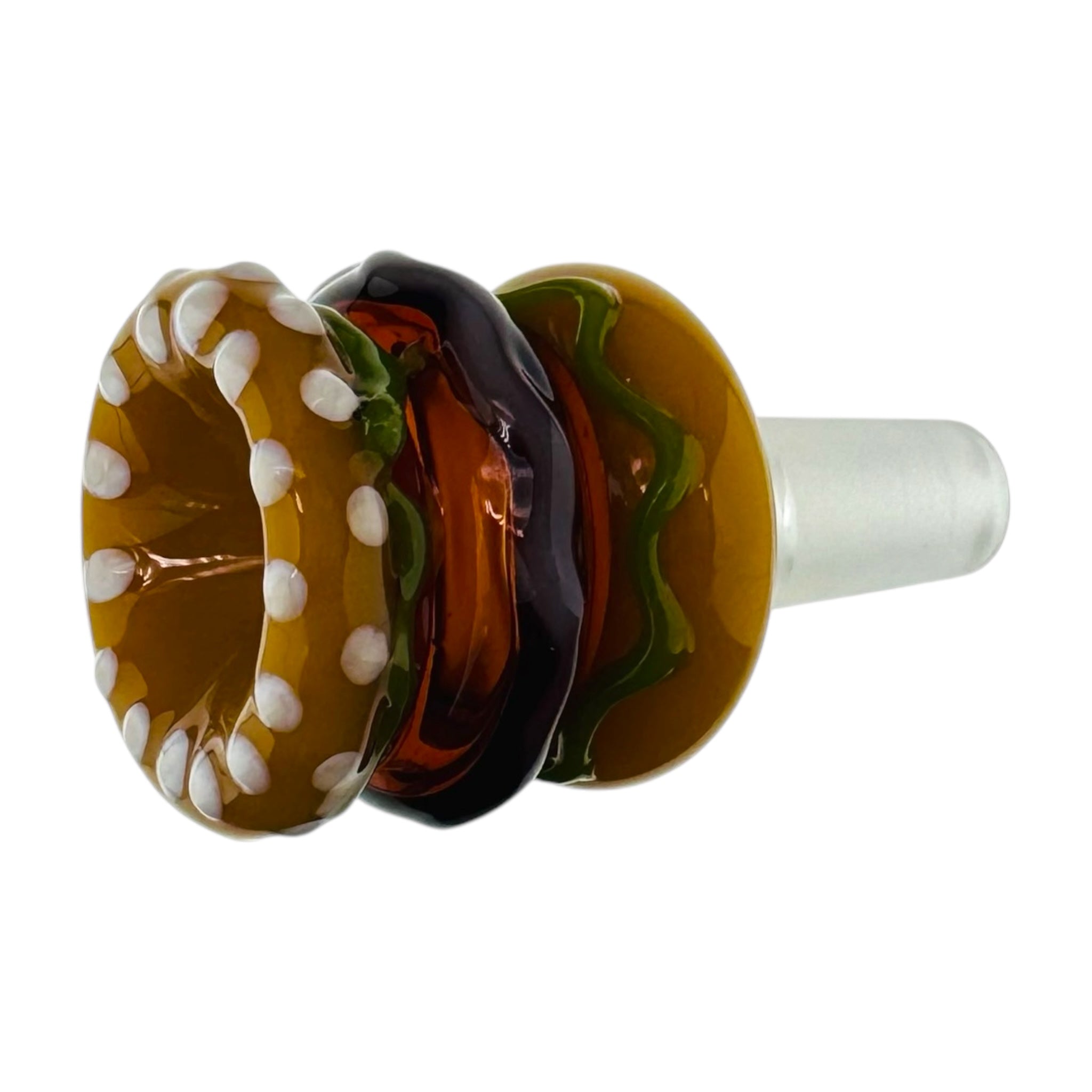 hamburger shaped bong bowl slide with 14mm fitting