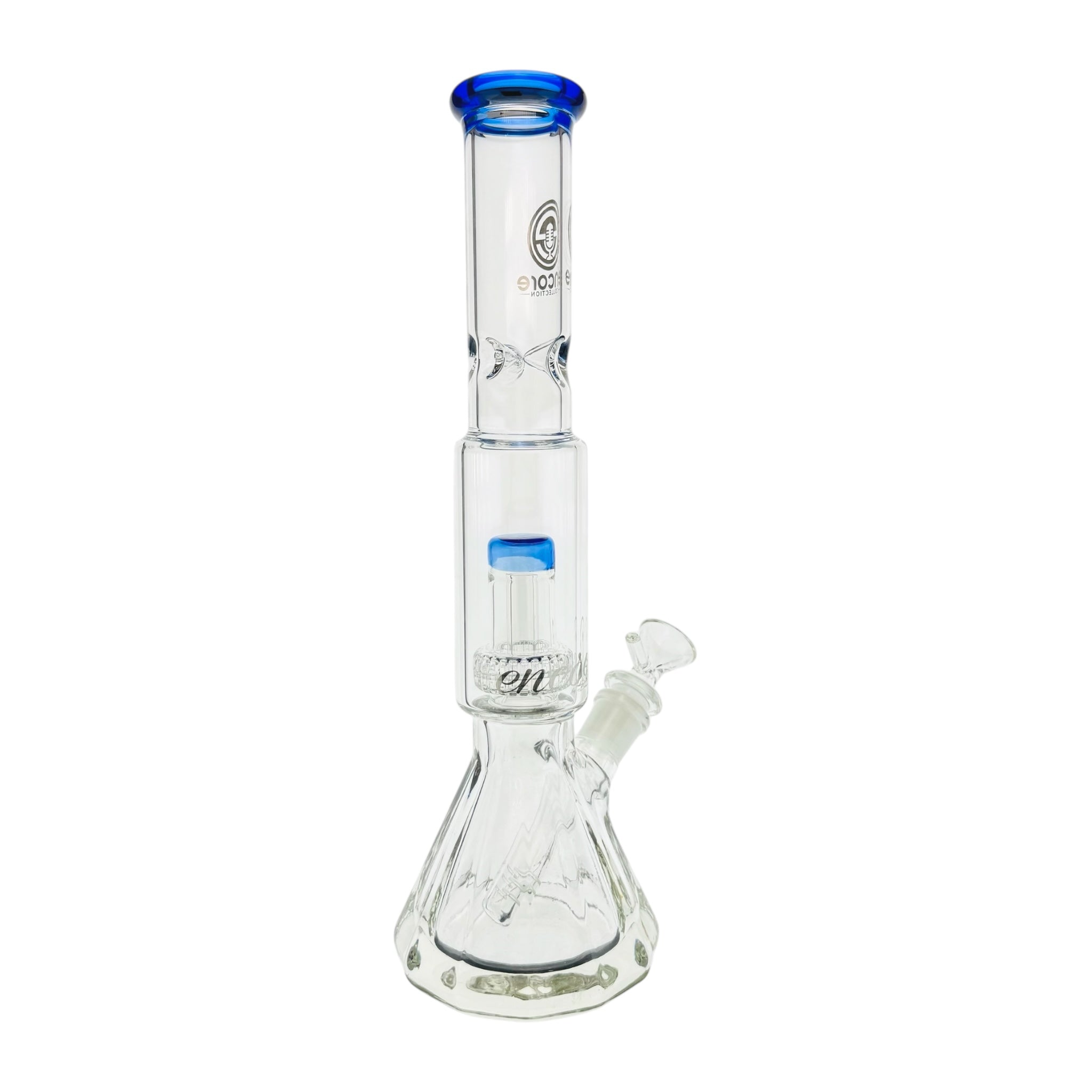 Encore Glass Beaker Base Bong With Perc & Extra Thick Base - Light Blue