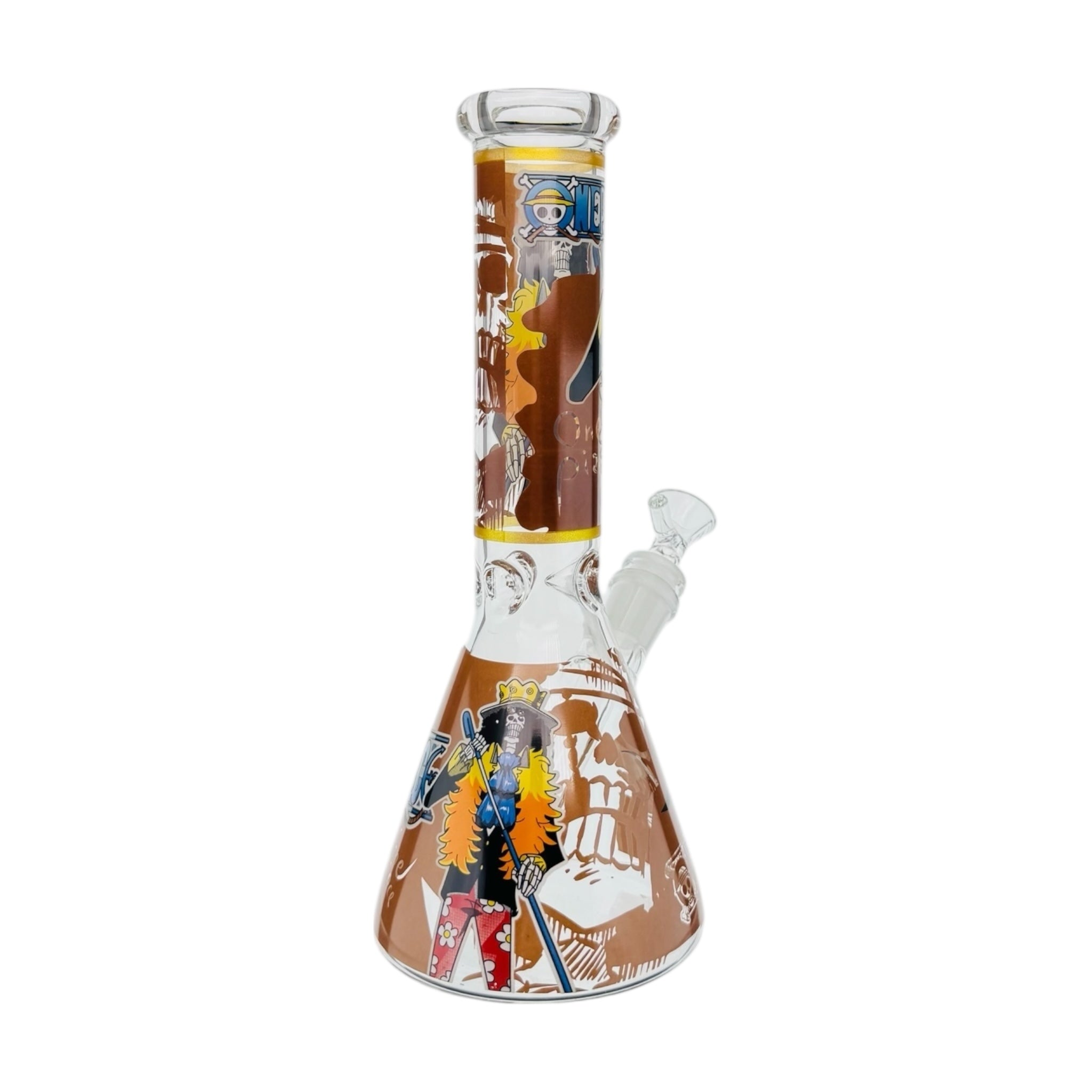 Nepec One Piece Anime With Skeleton Beaker Water Pipe Bong 10 Inches
