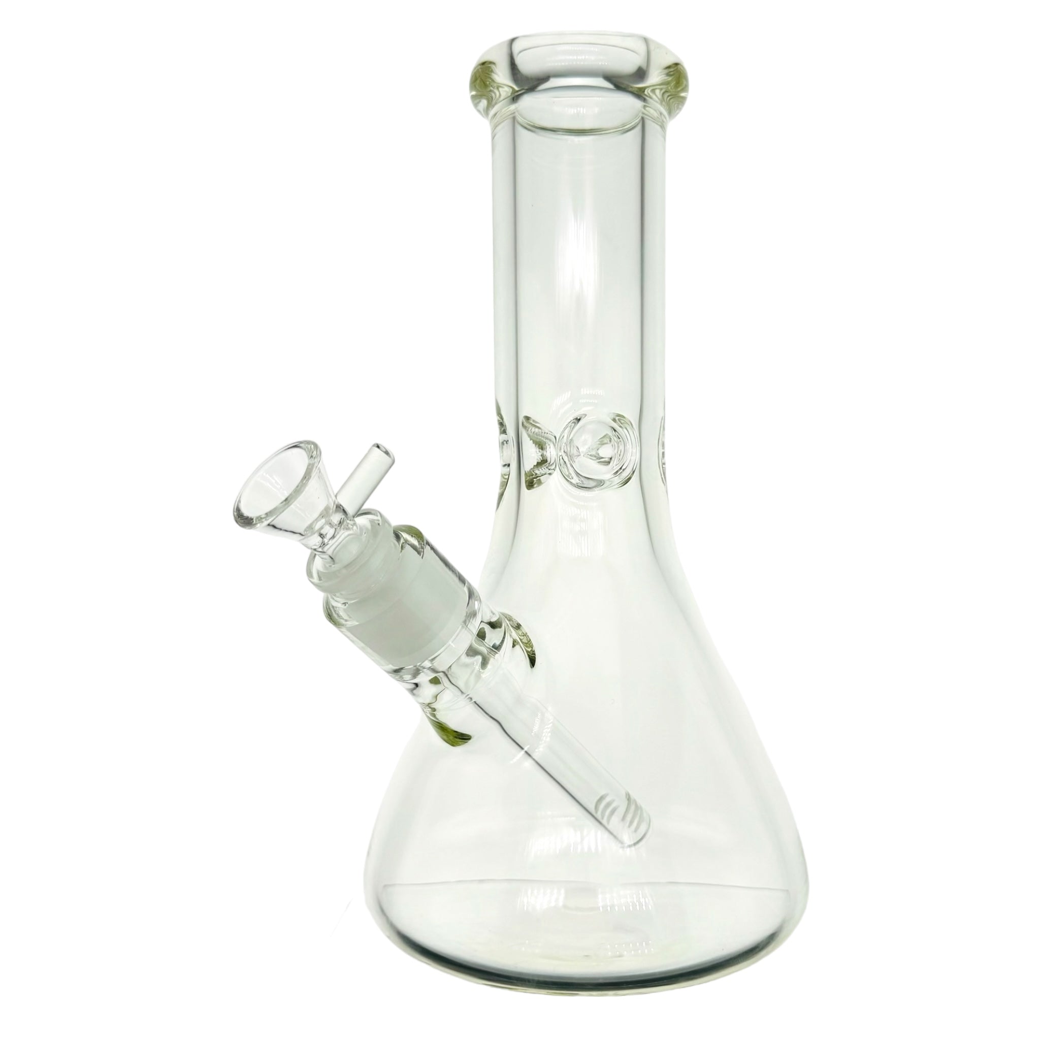 9mm Thick 10 Inch Clear Beaker Glass Bong With Wide Neck