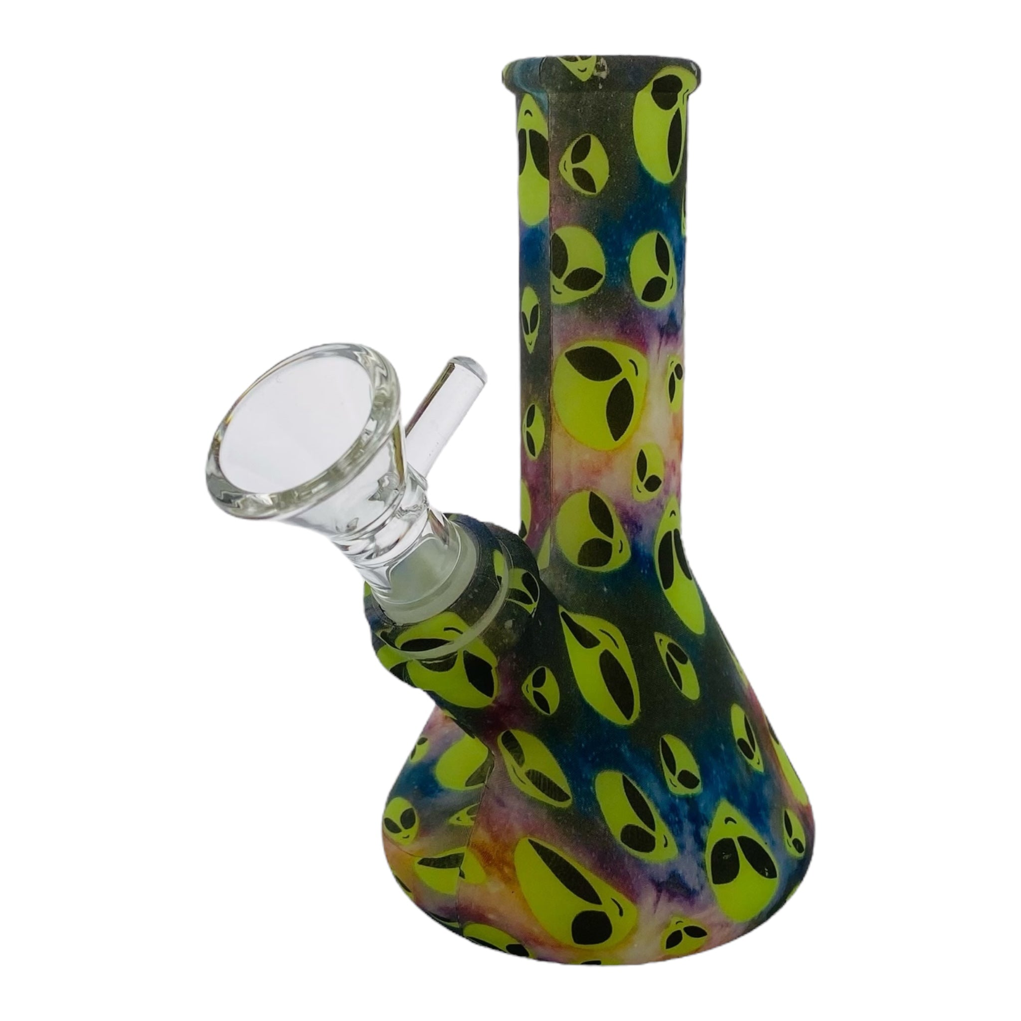 5 Inch cute Mini Silicone Rubber Bong With Alien Heads