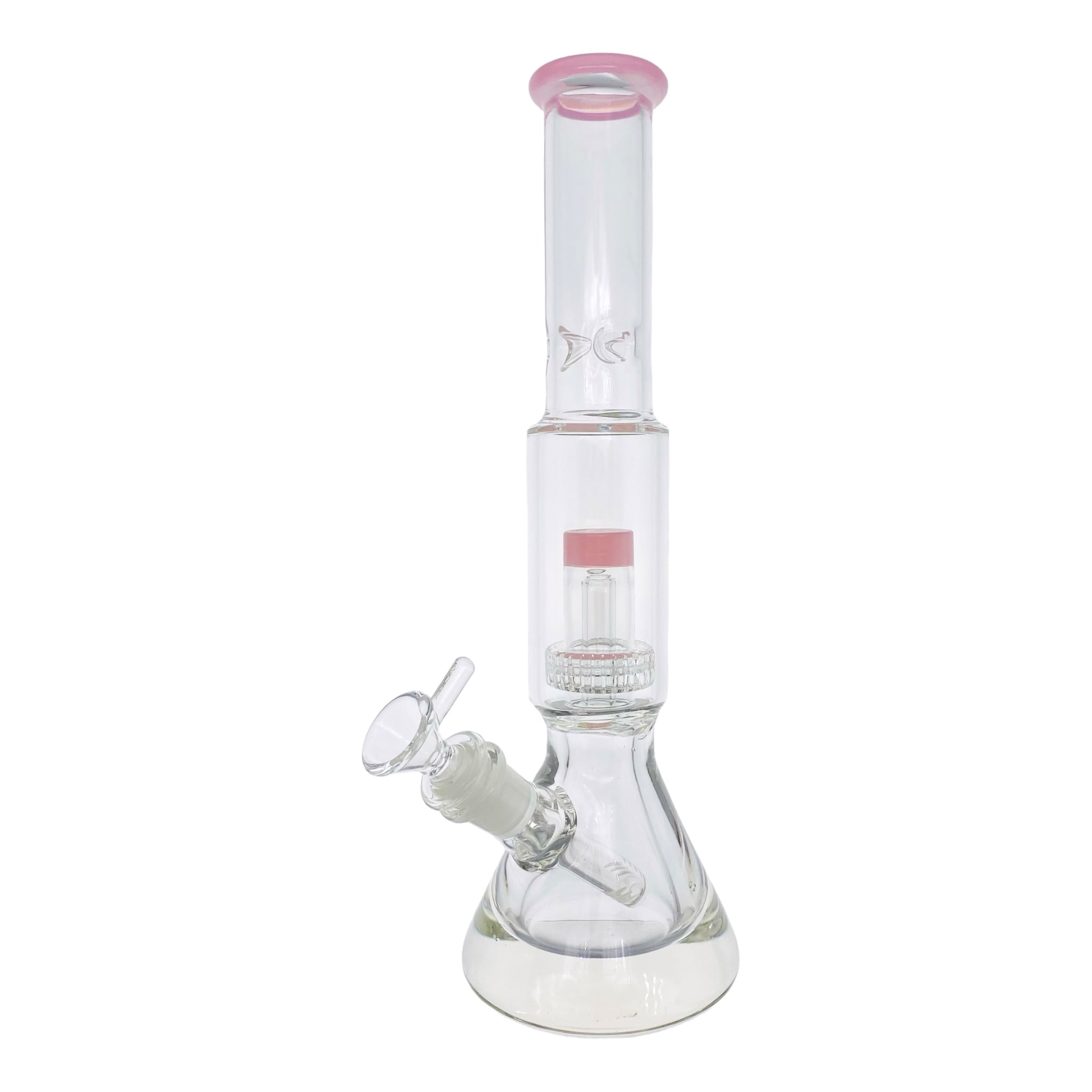 pink bong for weed with perc & extra thick beaker base 12 inches for sale free shipping