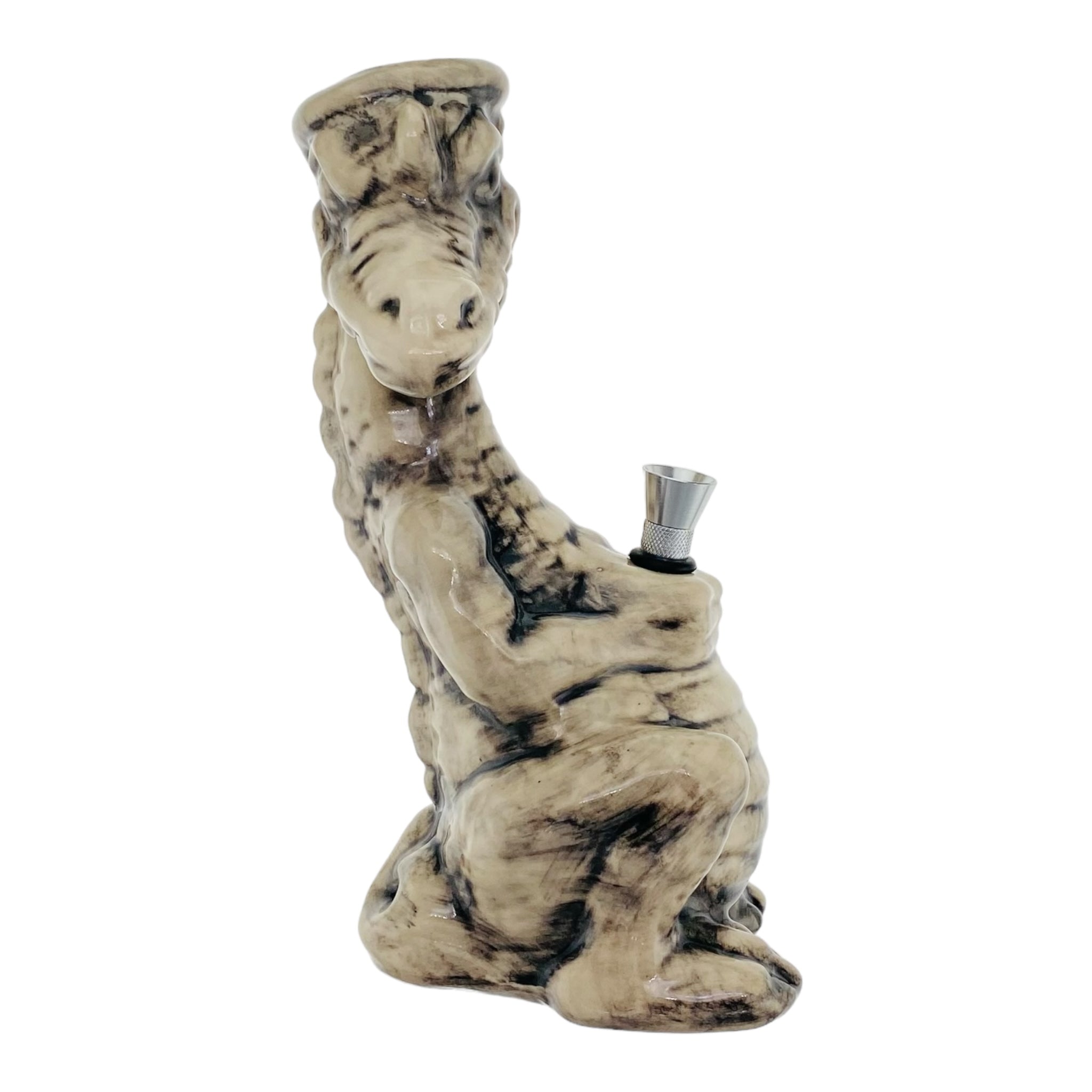 Ceramic Dragon Bong for weed with metal bowl for sale