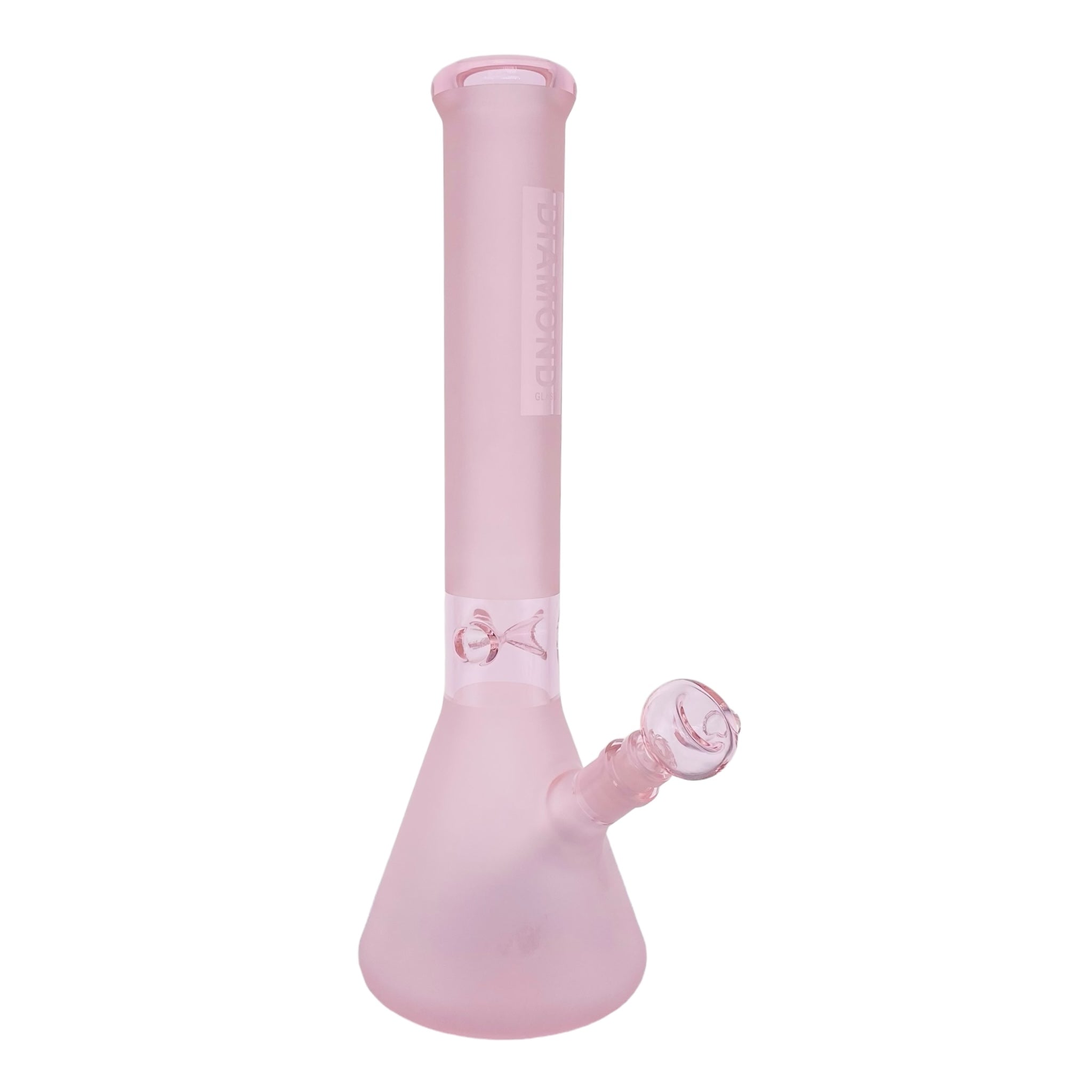Diamond Glass Pink Beaker Bong 16 Inches