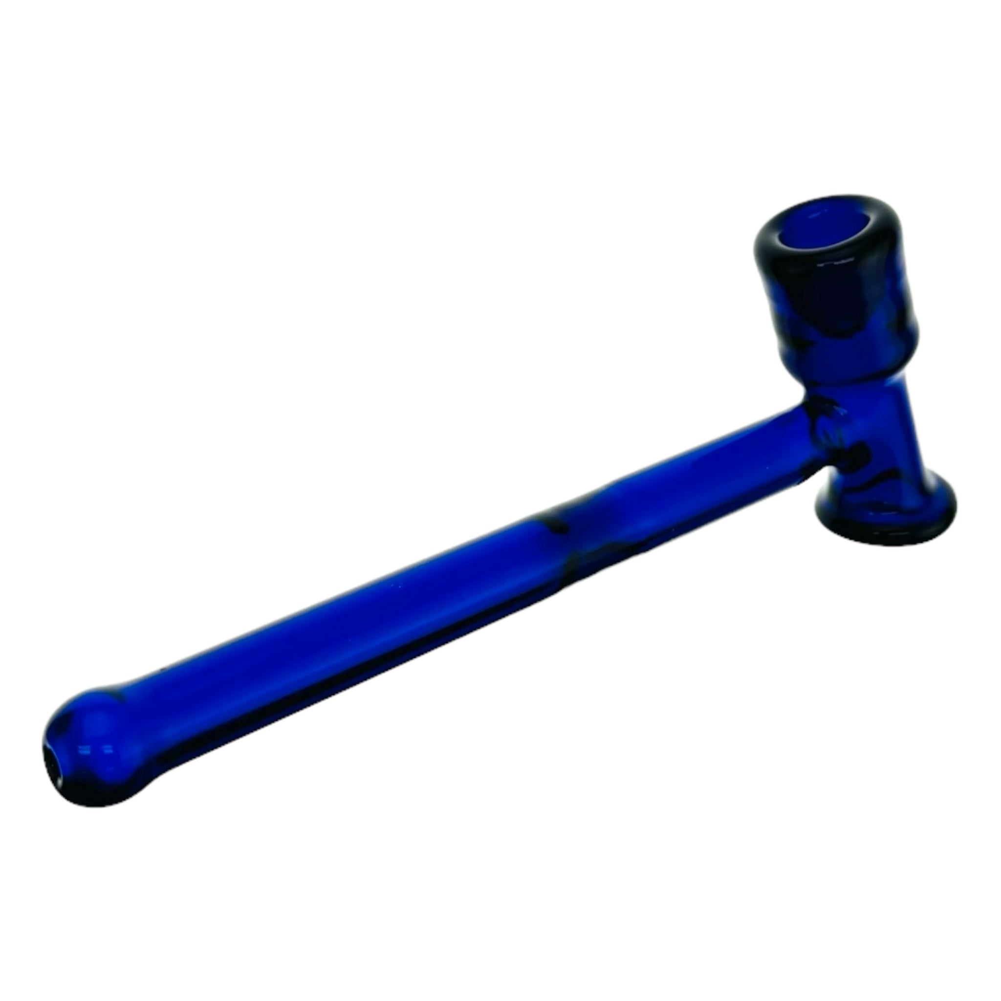 Blue Glass Hammer Hand Pipe With No Carb