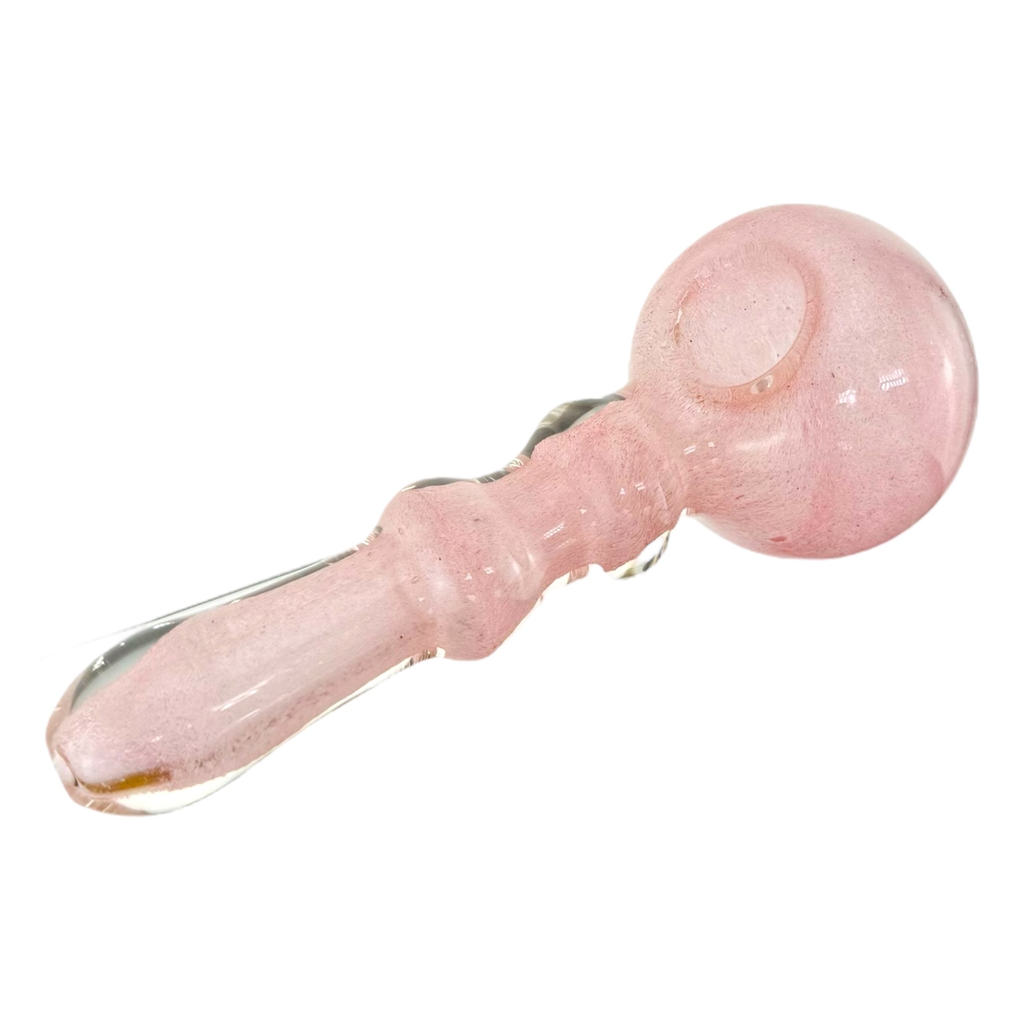 vivid pink glass smoking pipe for cannabis