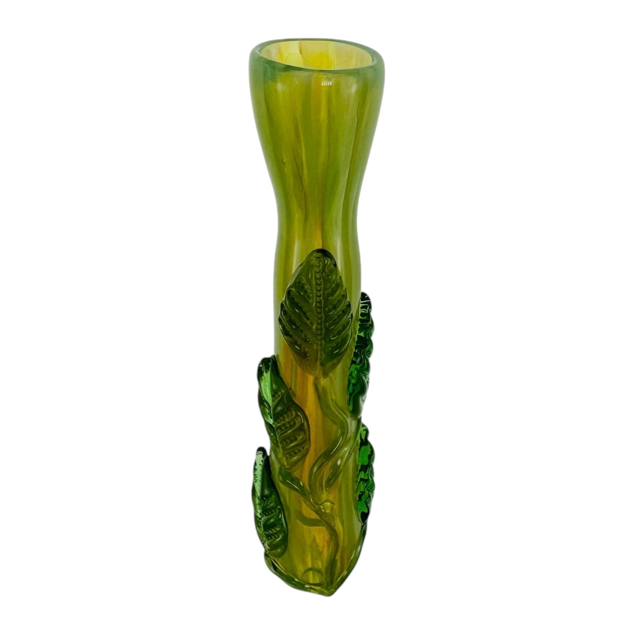 Glass Chillum Pipe - Green Ivy One Hitter