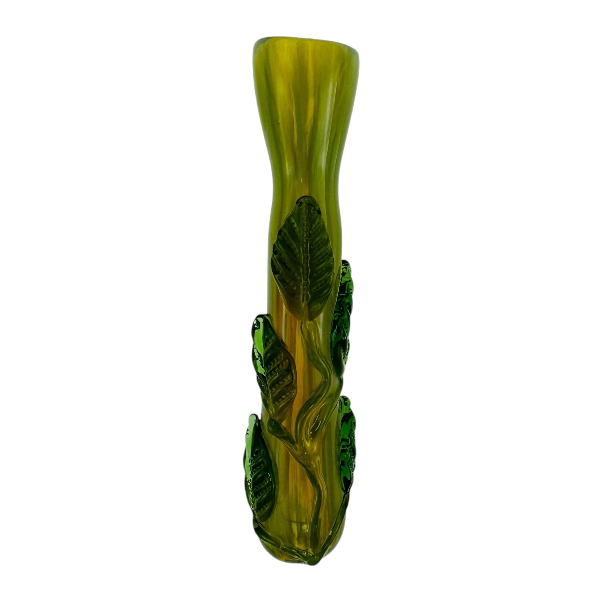 Glass Chillum Pipe - Green Ivy One Hitter