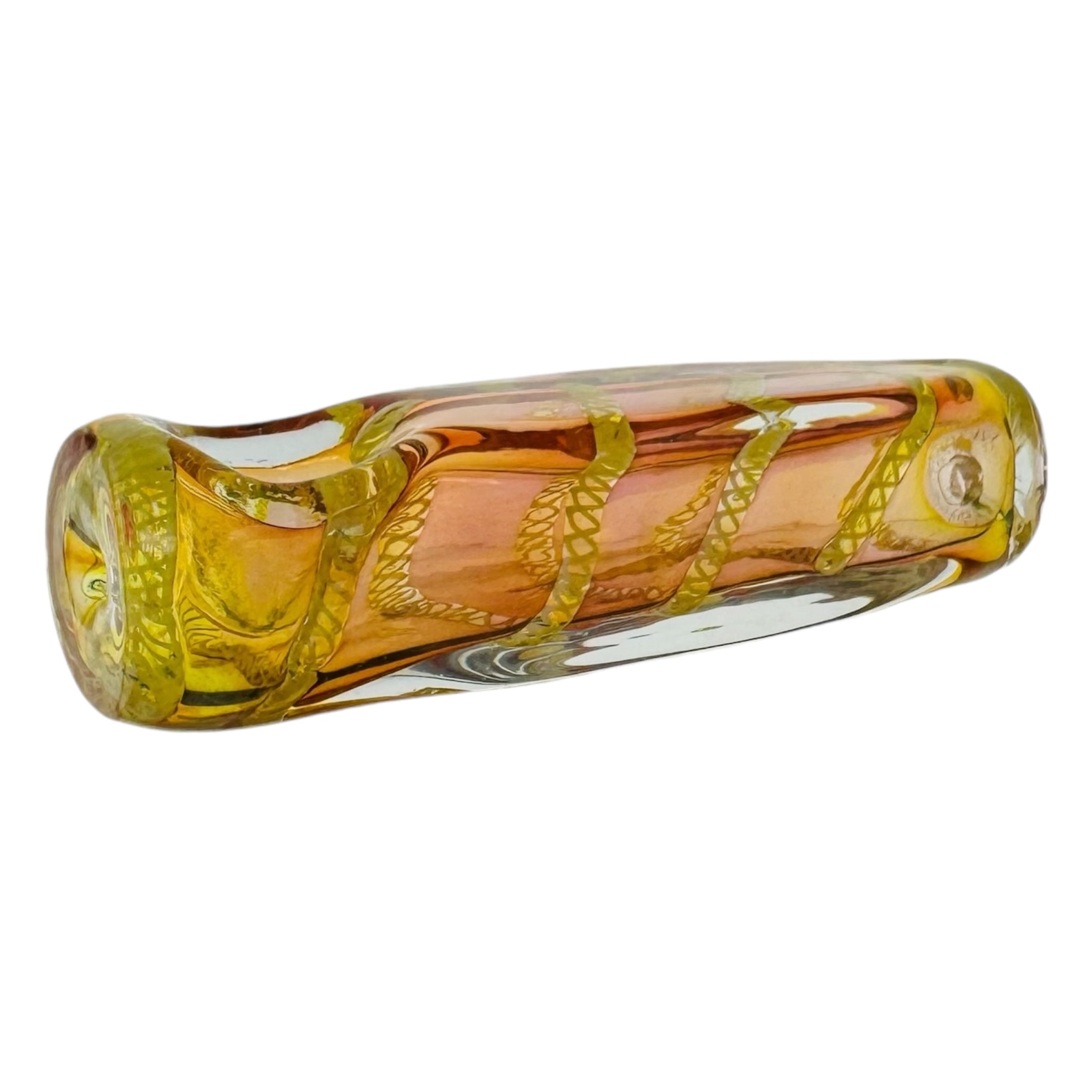 Inside Out Double Blown Color Changing Fumed Rectangle Glass Hand Pipe