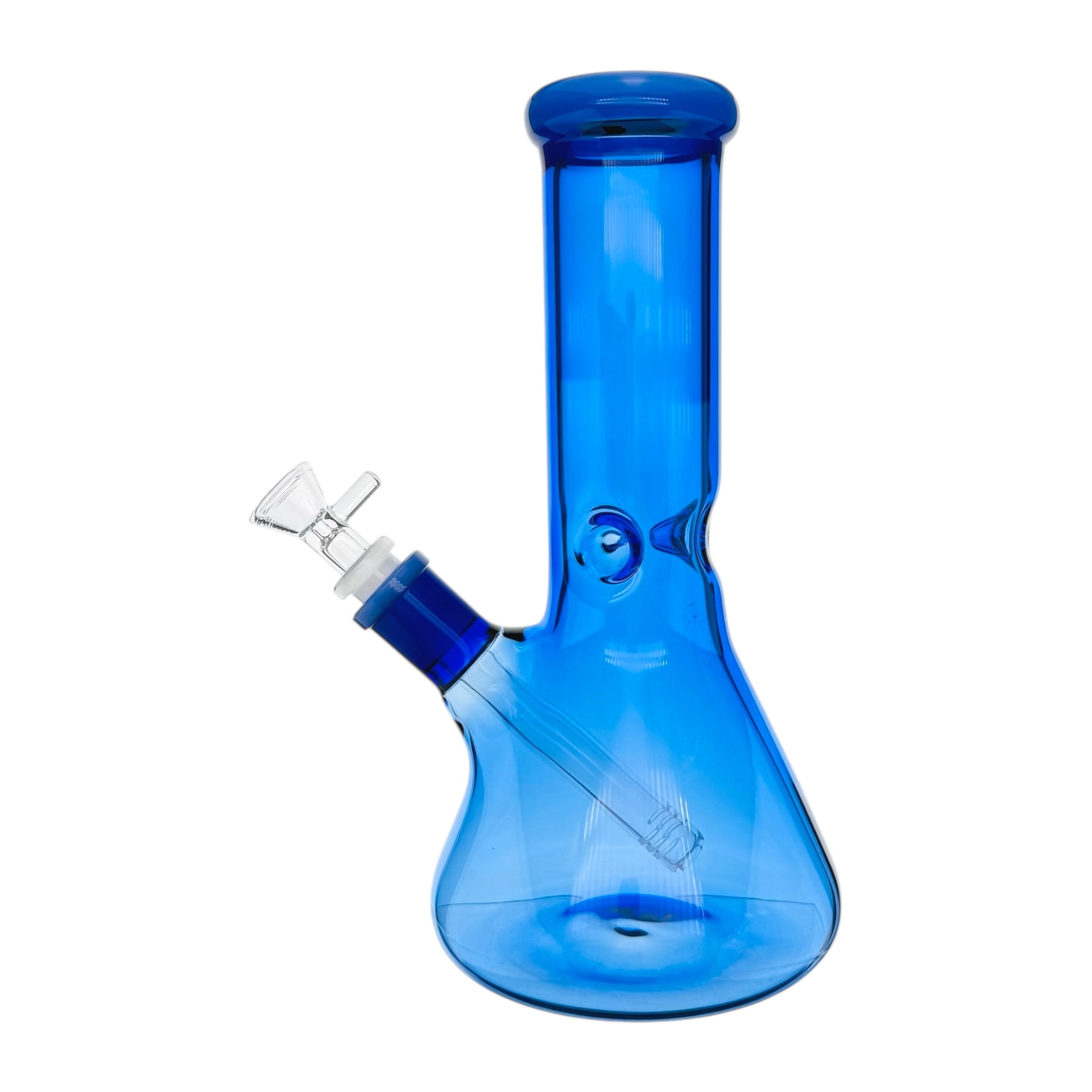 Blue Glass Beaker Bong Water Pipe With Wide Neck 10 Inch