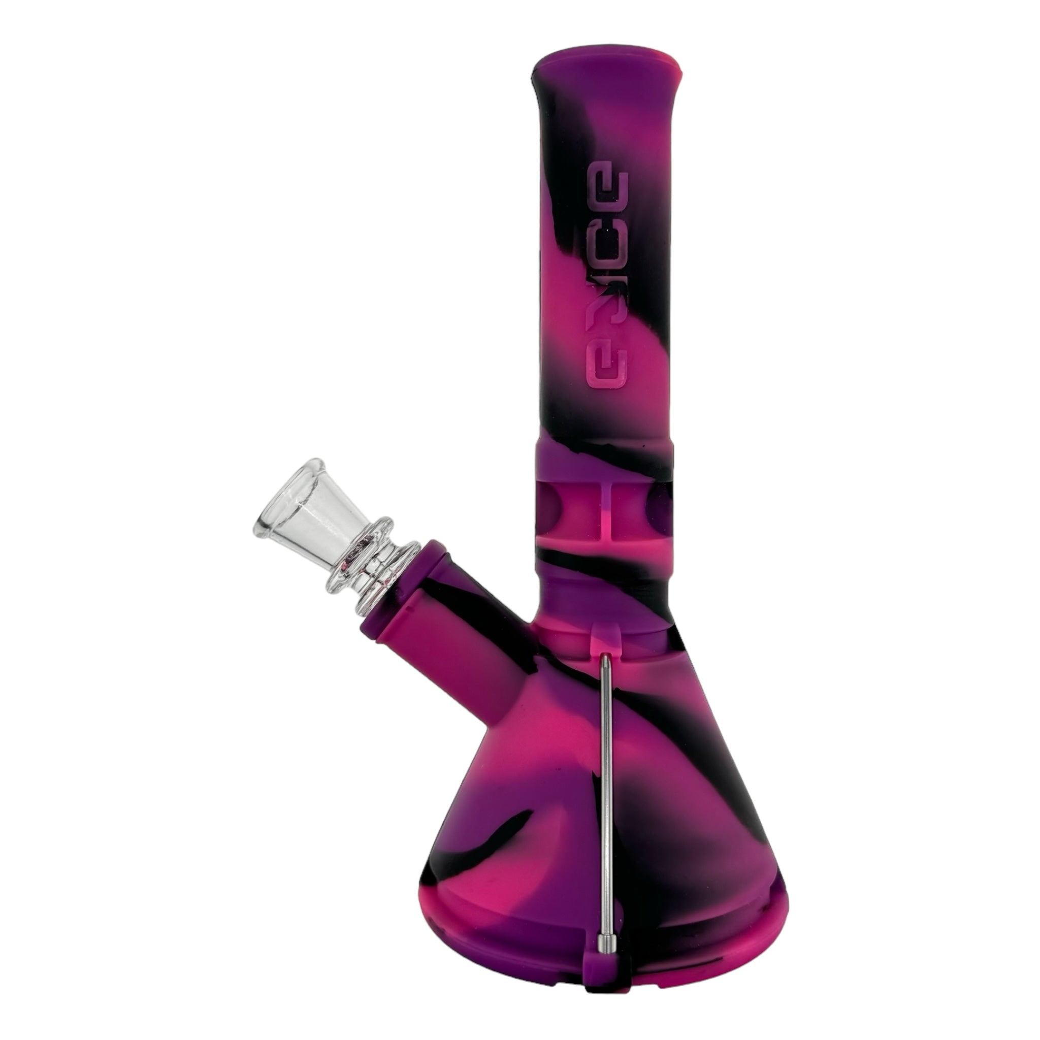 Eyce Mini Silicone Rubber Bong Pink And Black