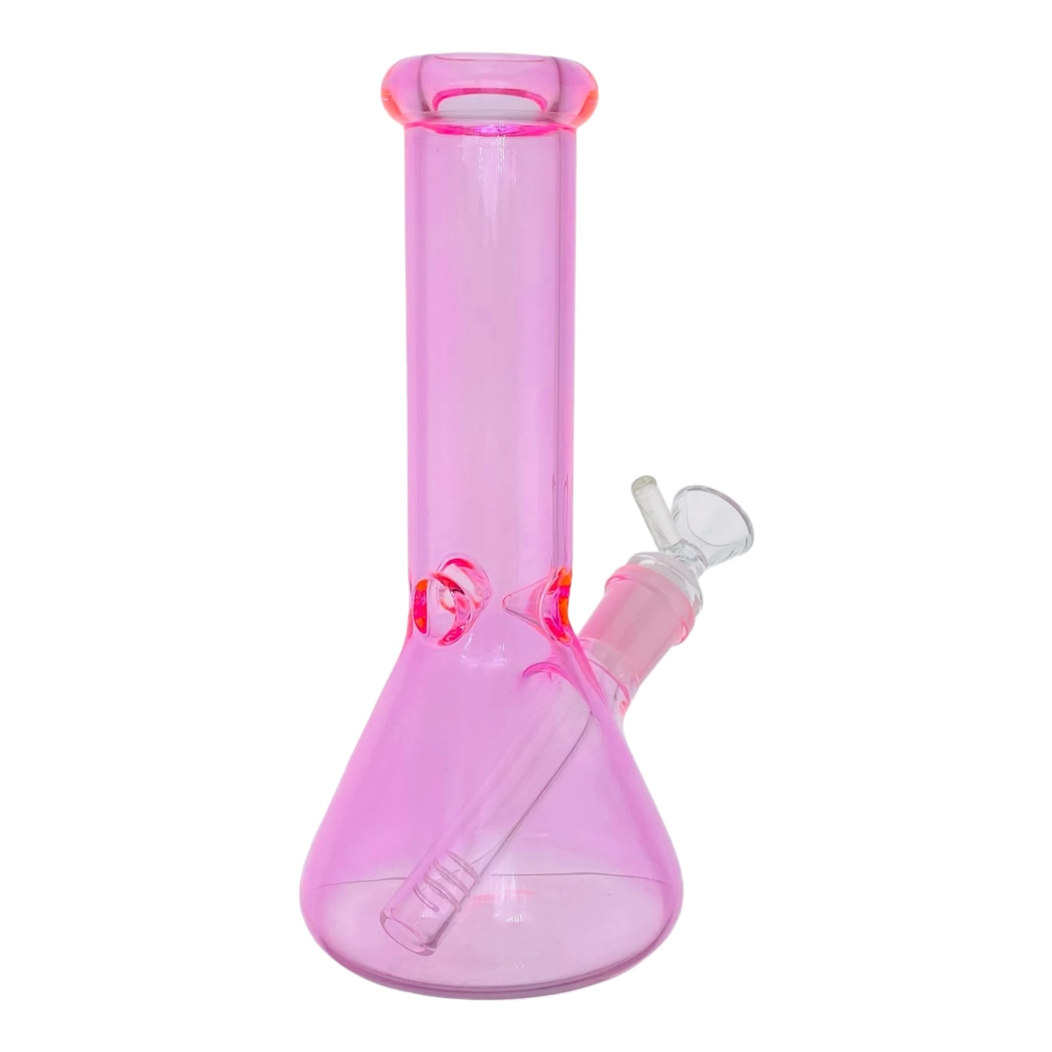 cute and girly Hot Pink Bong Small Beaker Glass Pipe for sale