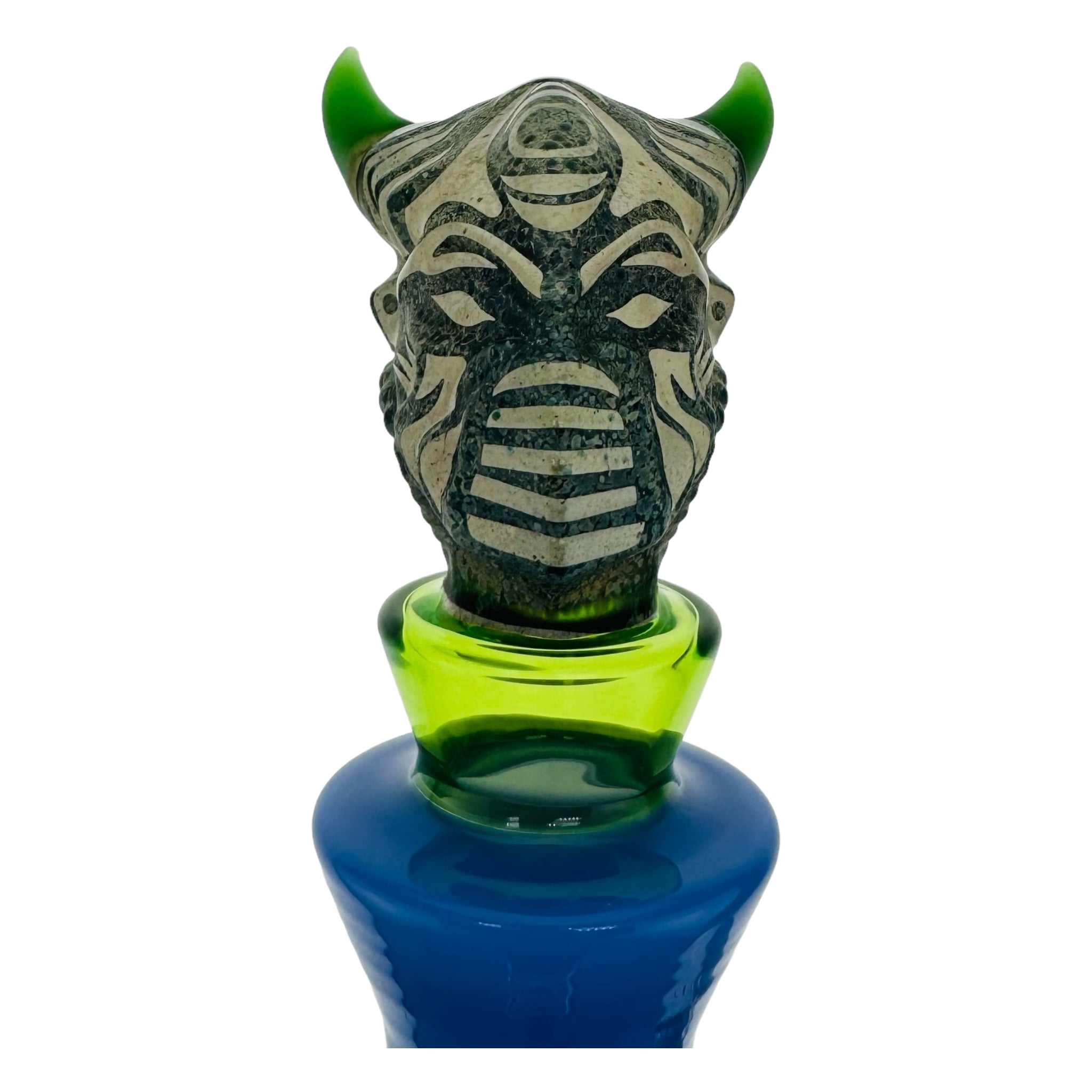 10 Inch Sandblasted Horned Creature Water Pipe Bong