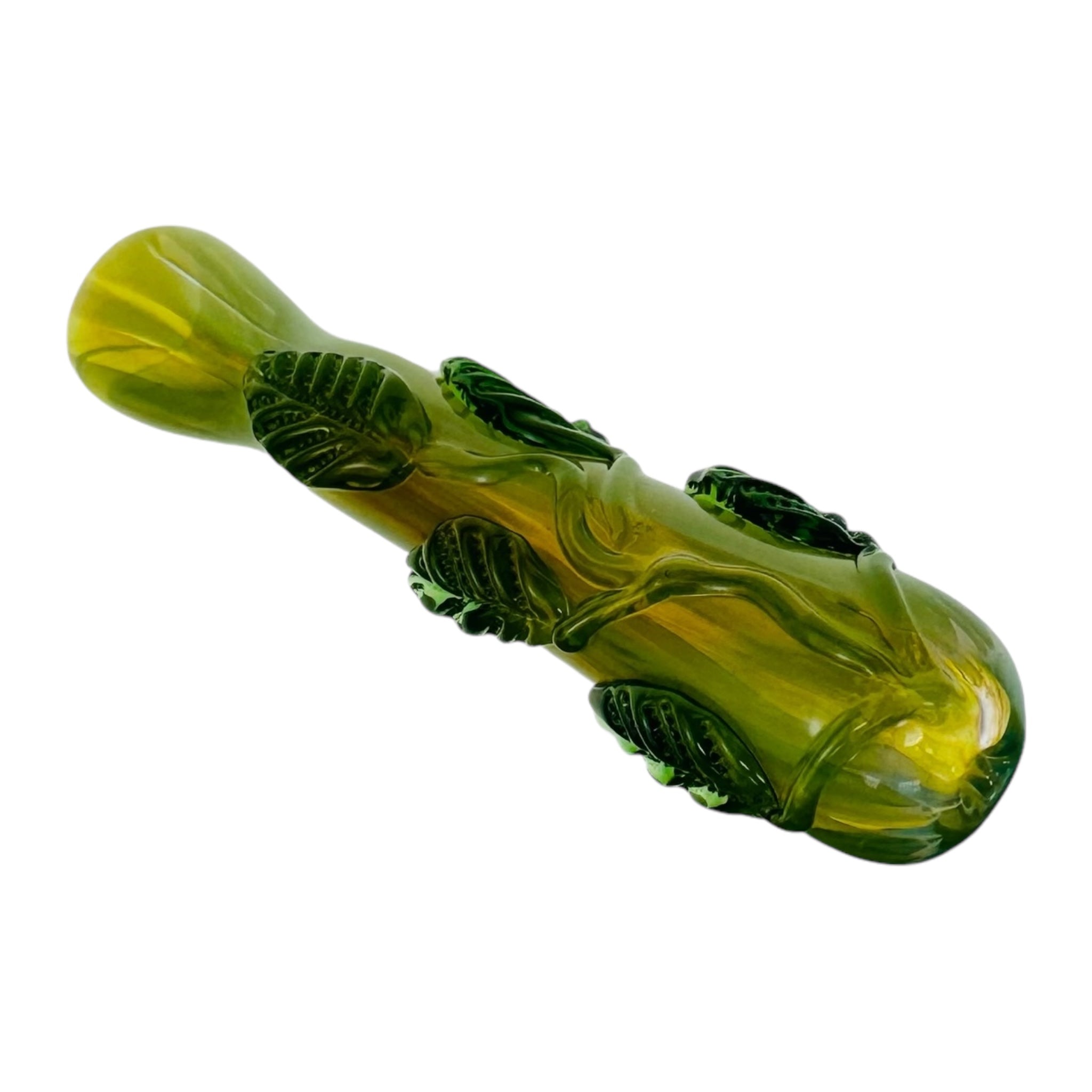 Glass Chillum Pipe - Green Ivy One Hitter