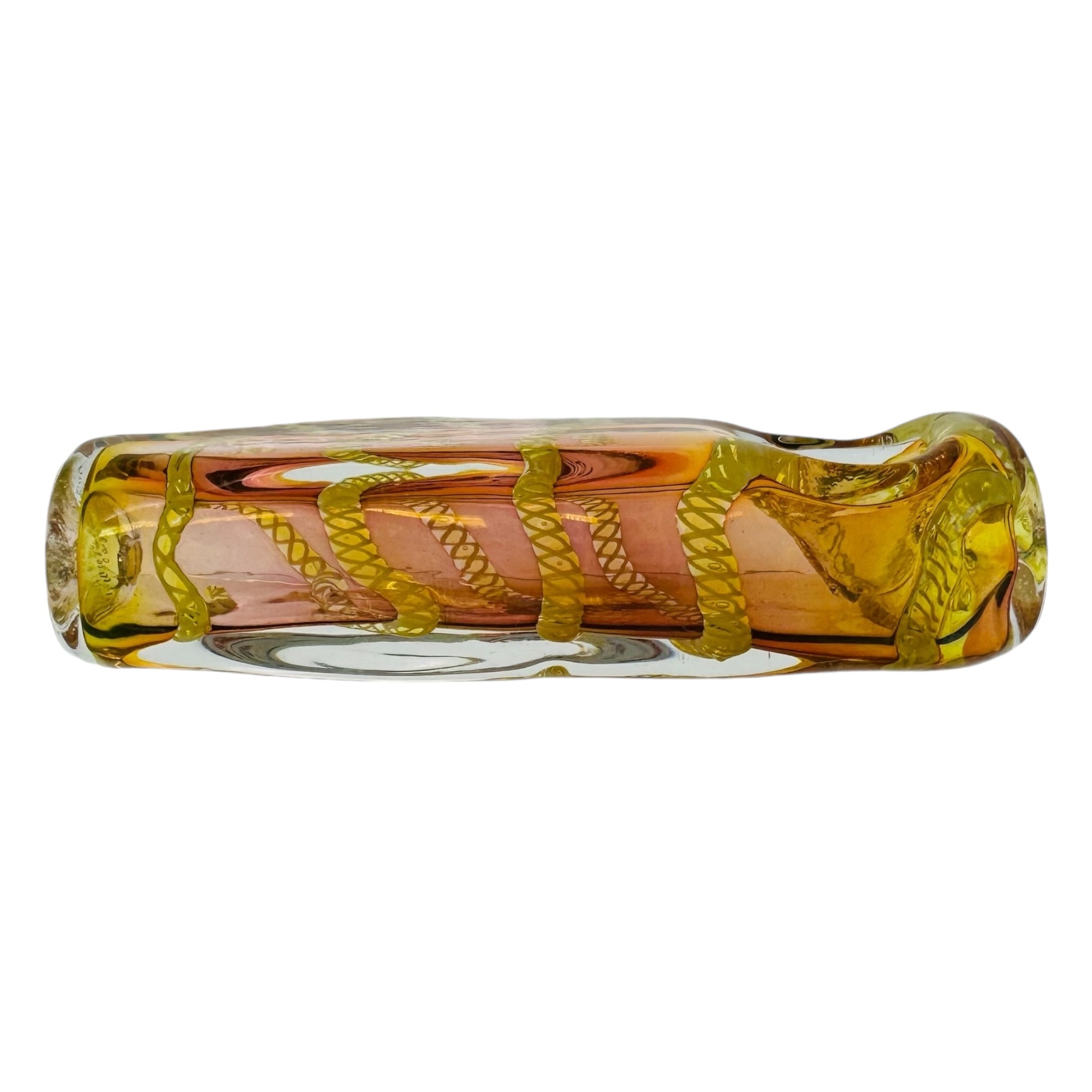 Inside Out Double Blown Color Changing Fumed Rectangle Glass Hand Pipe