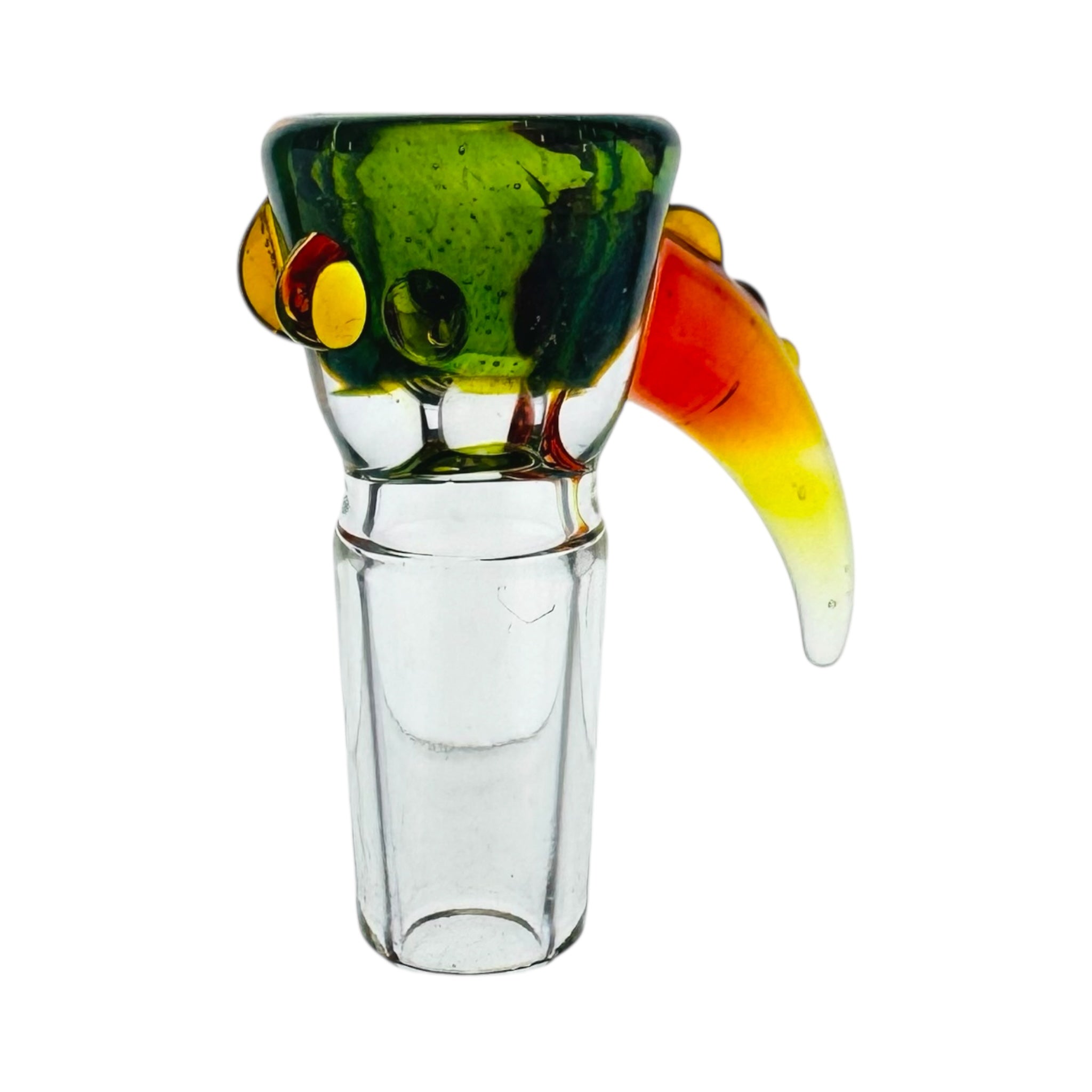 14mm Bong Bowl Piece Turquoise Bowl With Red Fade Handle