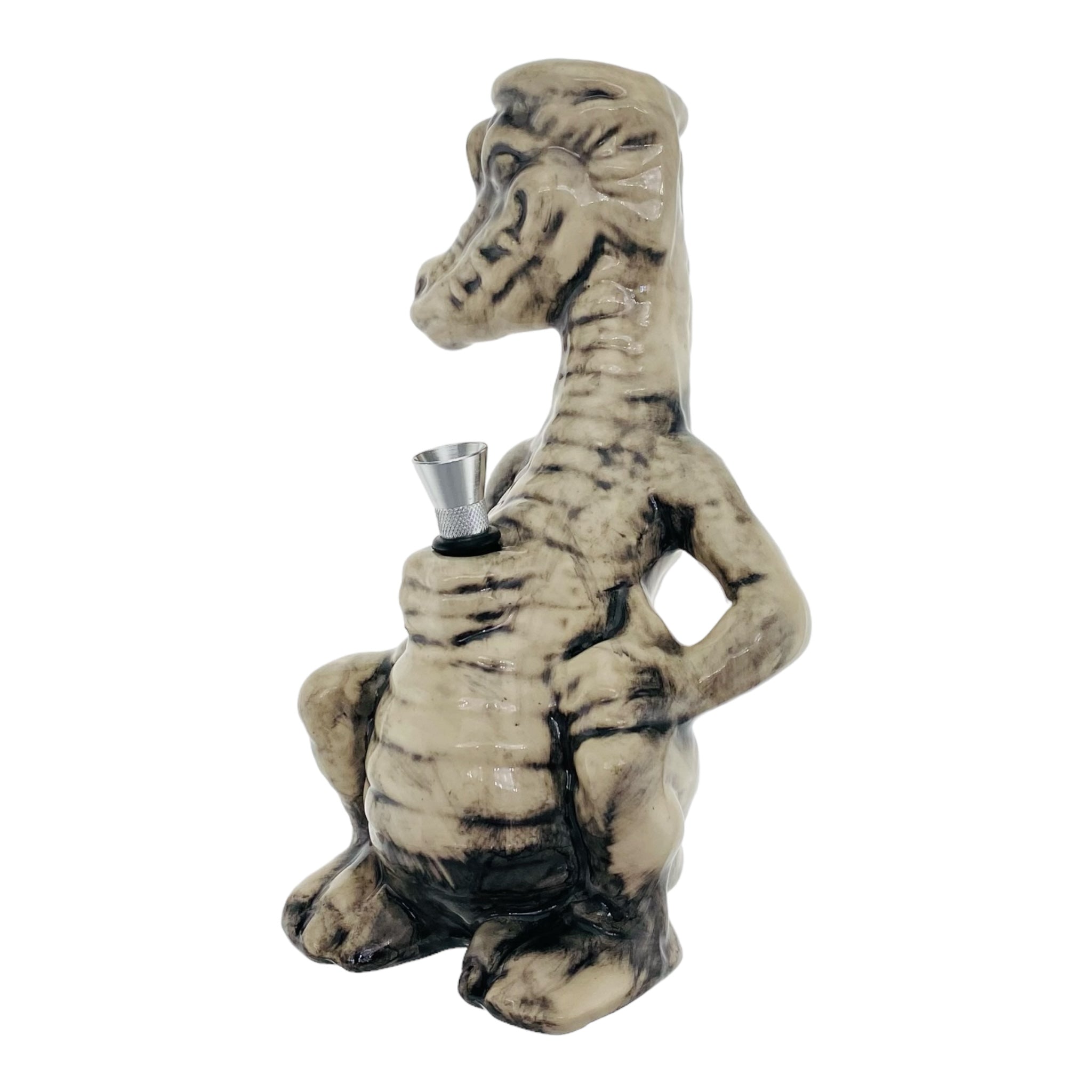 Ceramic Dragon Bong for weed with metal bowl for sale