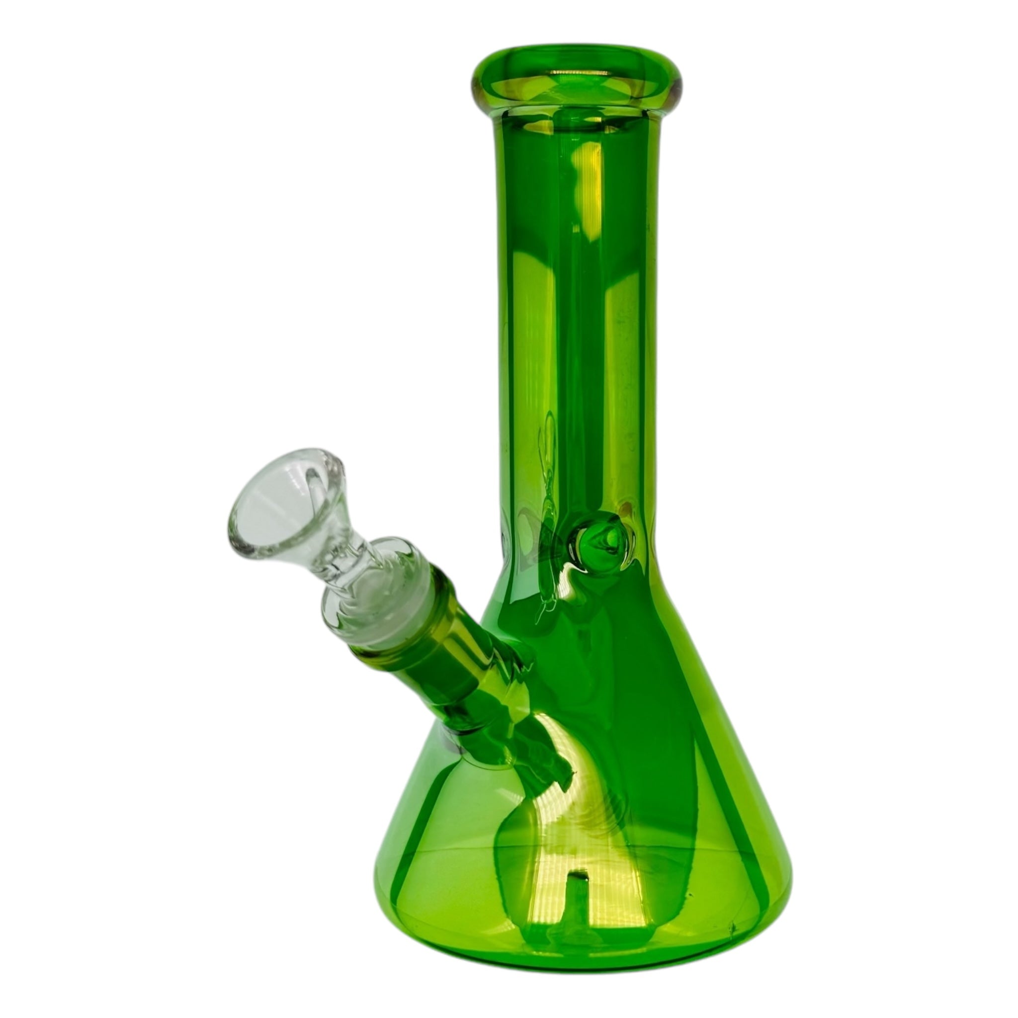 8 Inch Green Metallic Beaker Bong