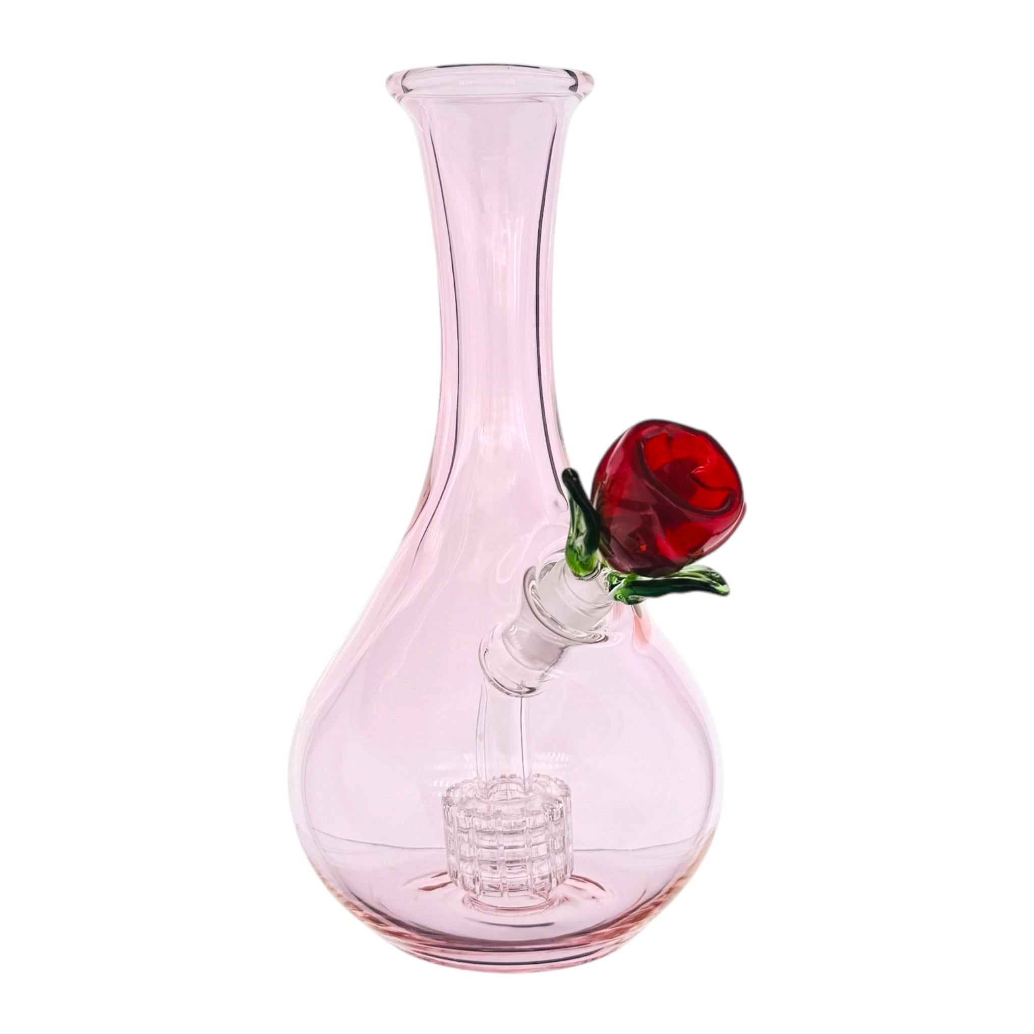 Pink Bong With Red Rose Bowl