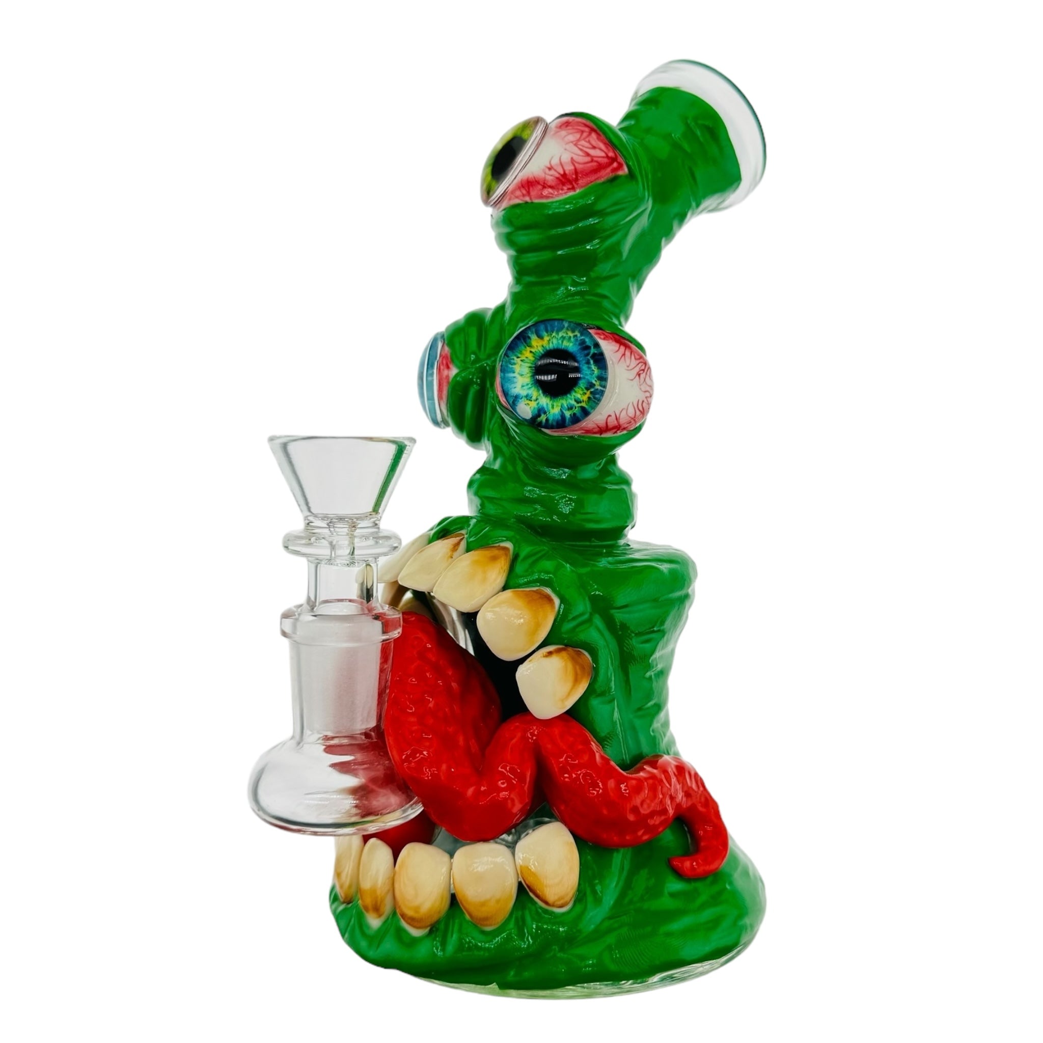 Green Three Eyed Monster Bong