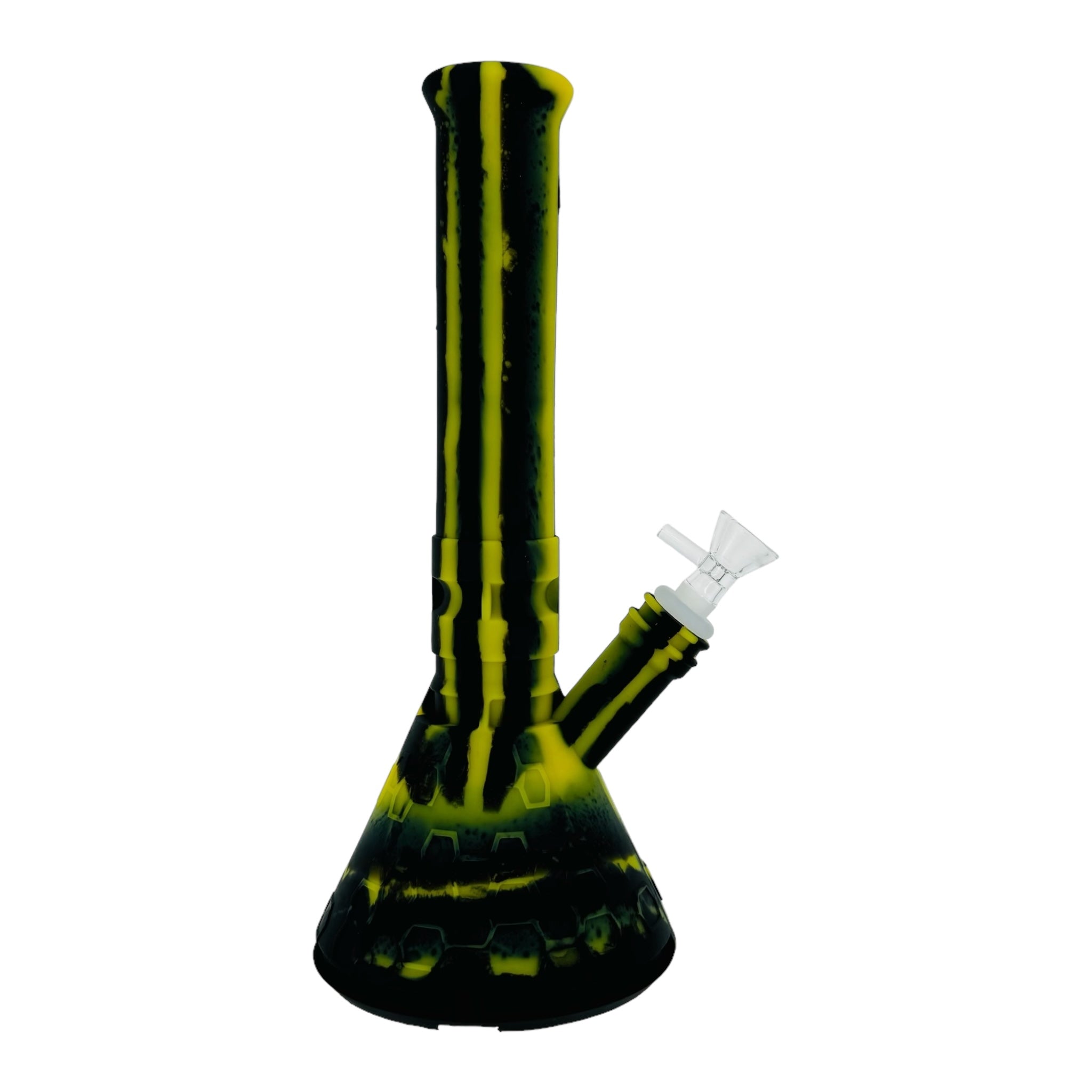 Black And Yellow Silicone Beaker Water Pipe