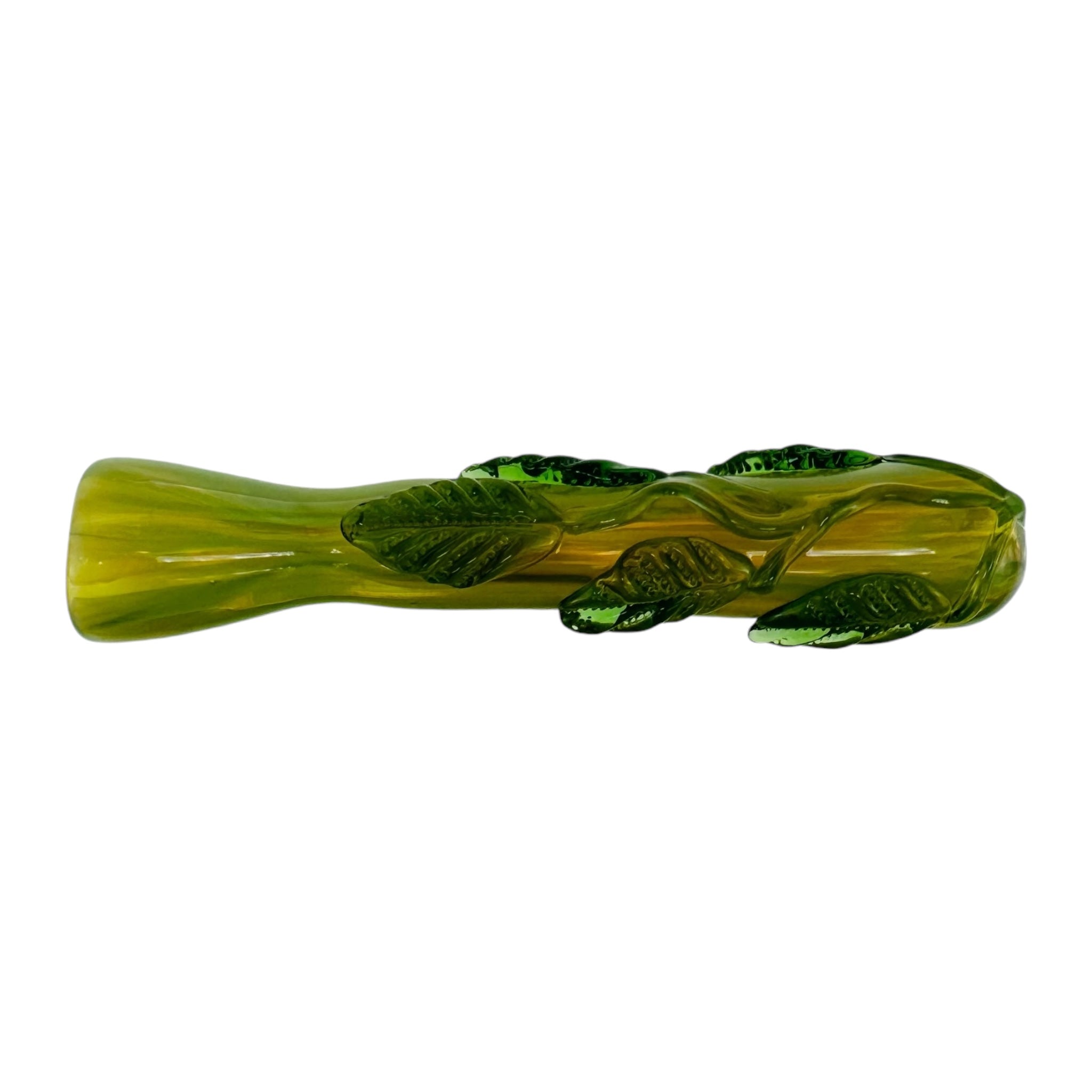 Glass Chillum Pipe - Green Ivy One Hitter