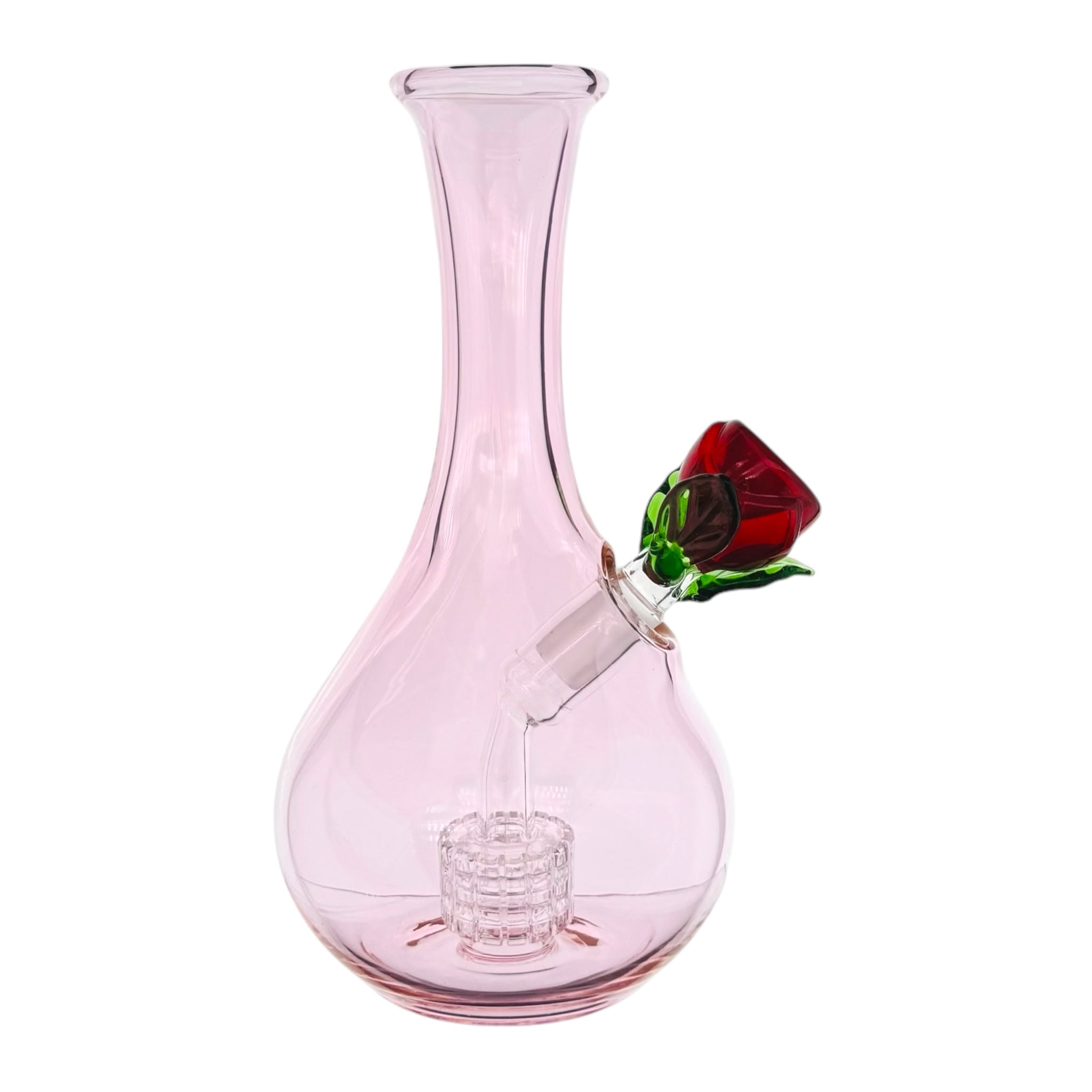 Pink Bong With Red Rose Bowl