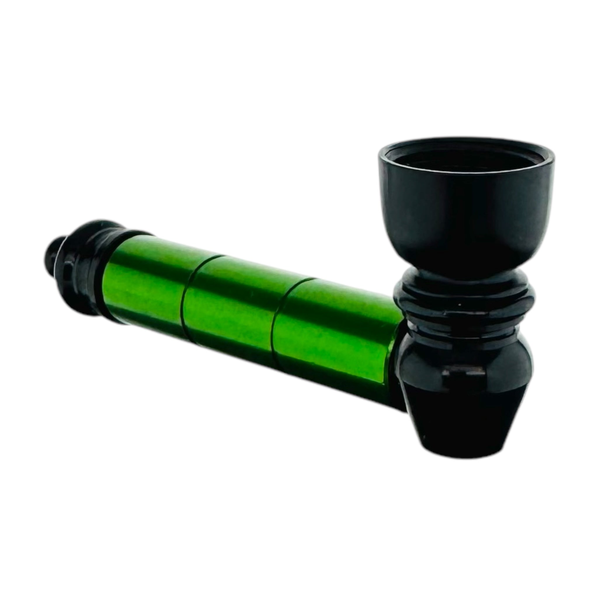 aluminum metal smoking pipe black green 