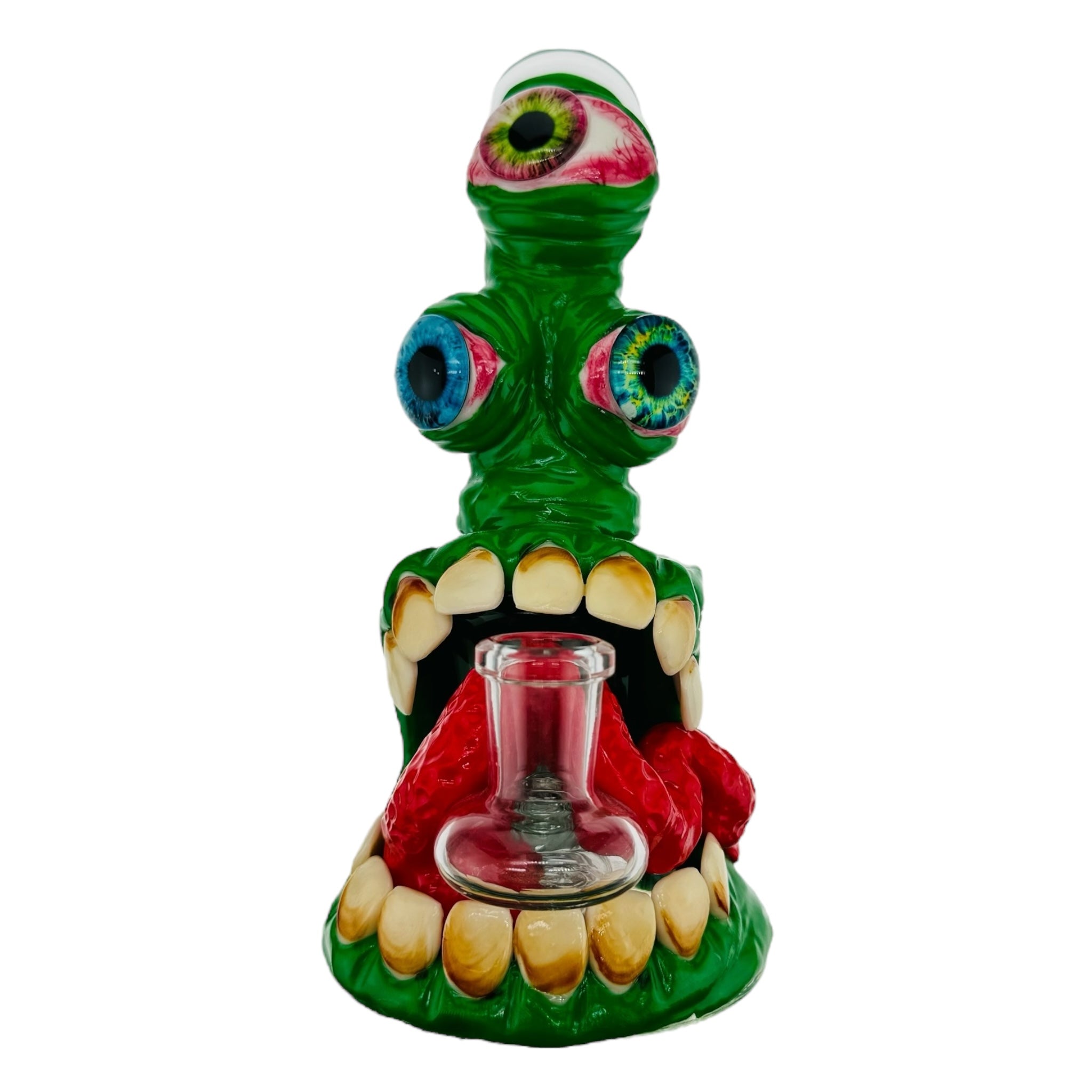 Green Three Eyed Monster Bong