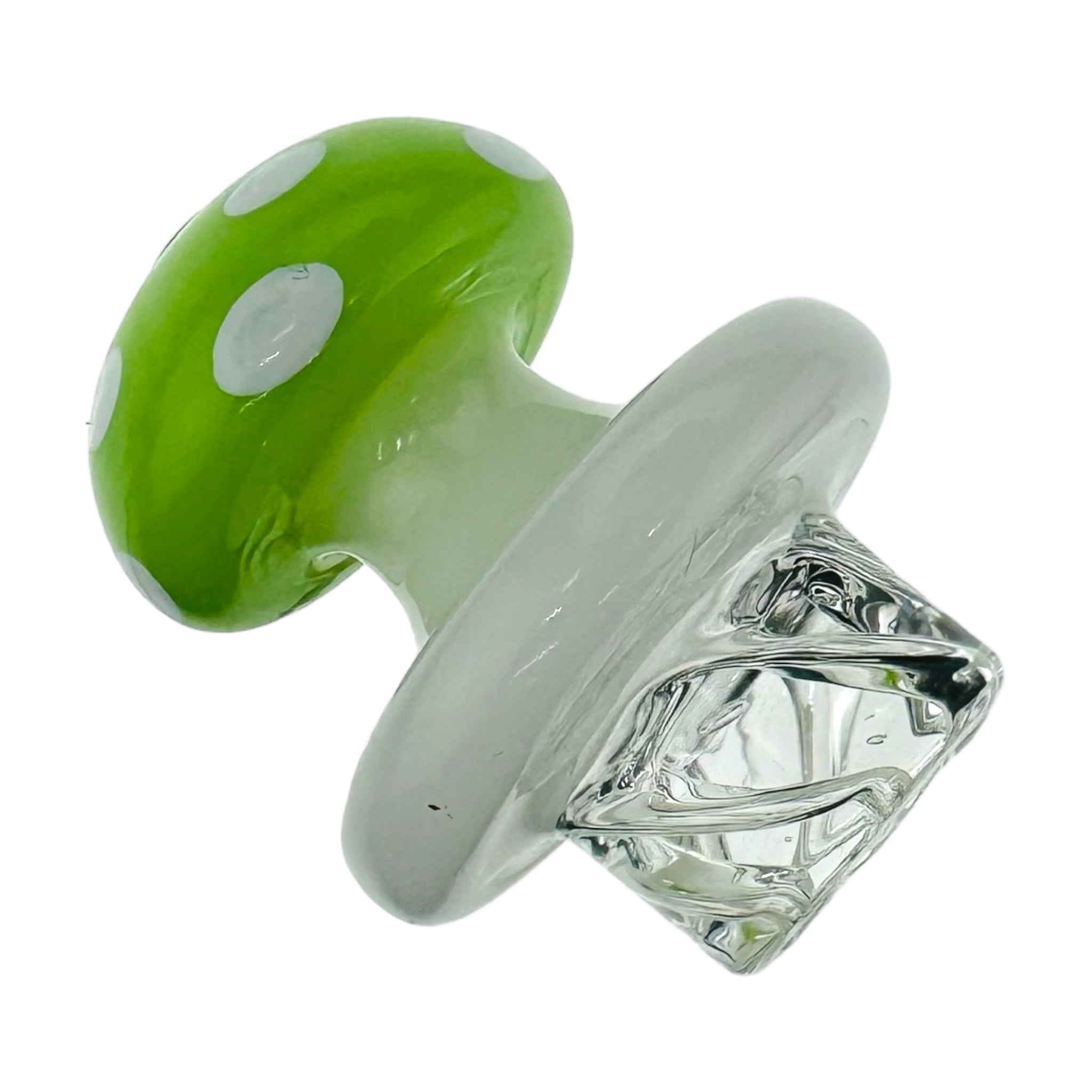 Spinner Carb Cap With Mushroom Top Green & White