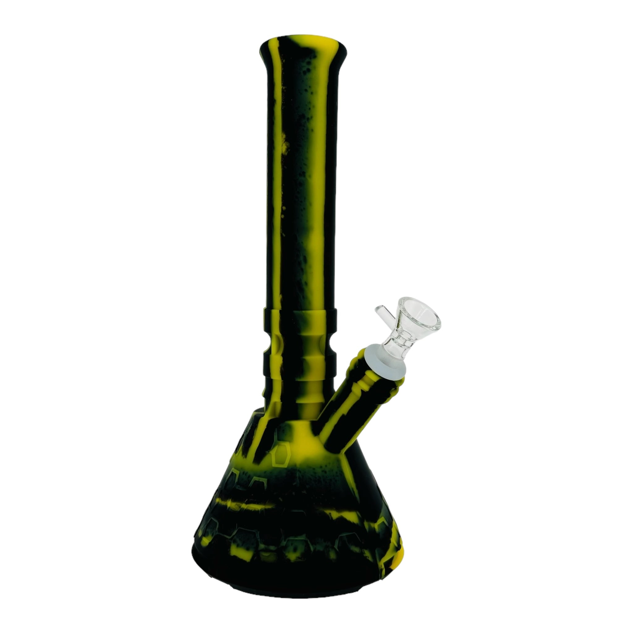 Black And Yellow Silicone Beaker Water Pipe