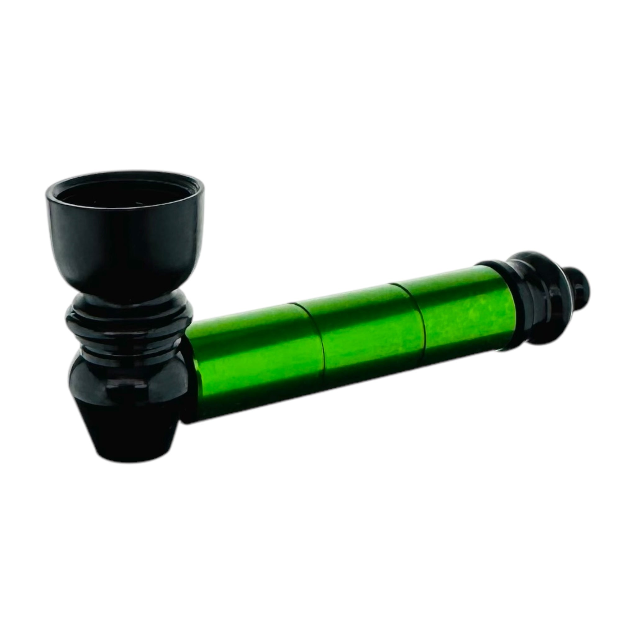 aluminum metal smoking pipe black green 