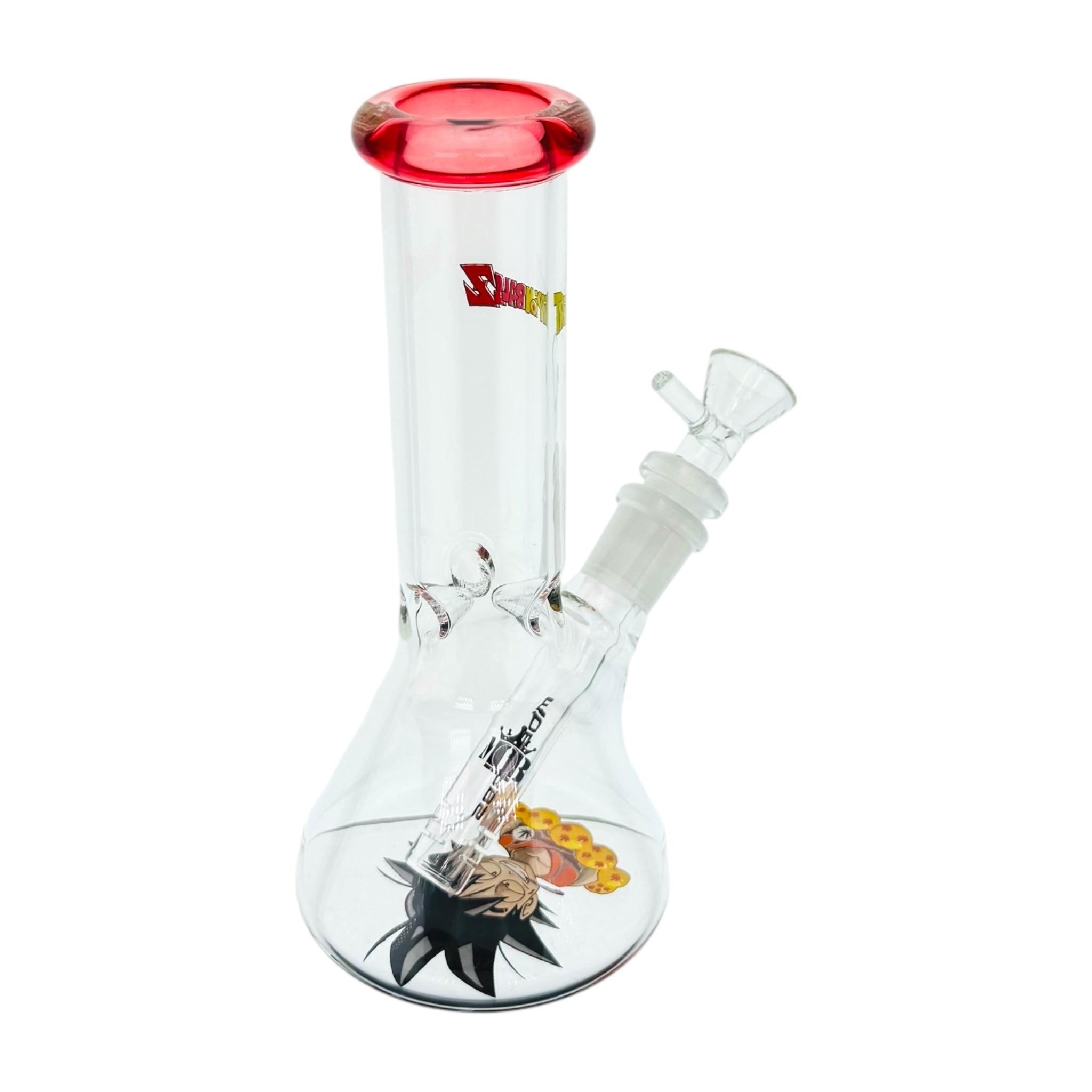 Dragon Ball Z themed small glass beaker bong 8 inches tall
