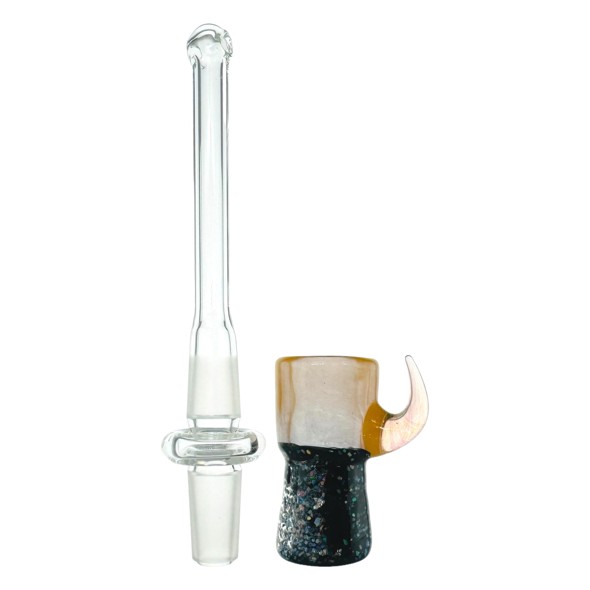 14mm - 14mm male downstem with matching heady dome