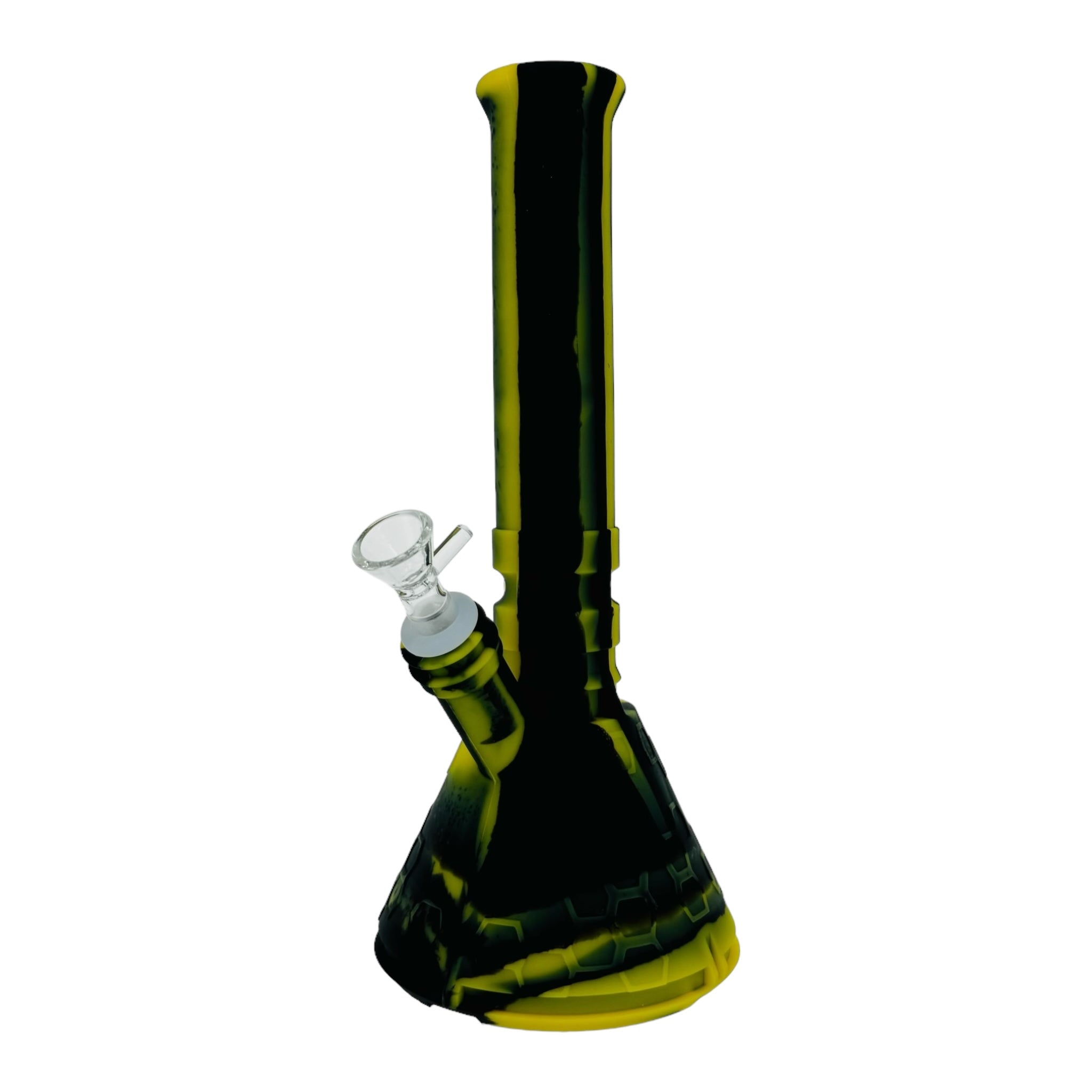 Black And Yellow Silicone Beaker Water Pipe