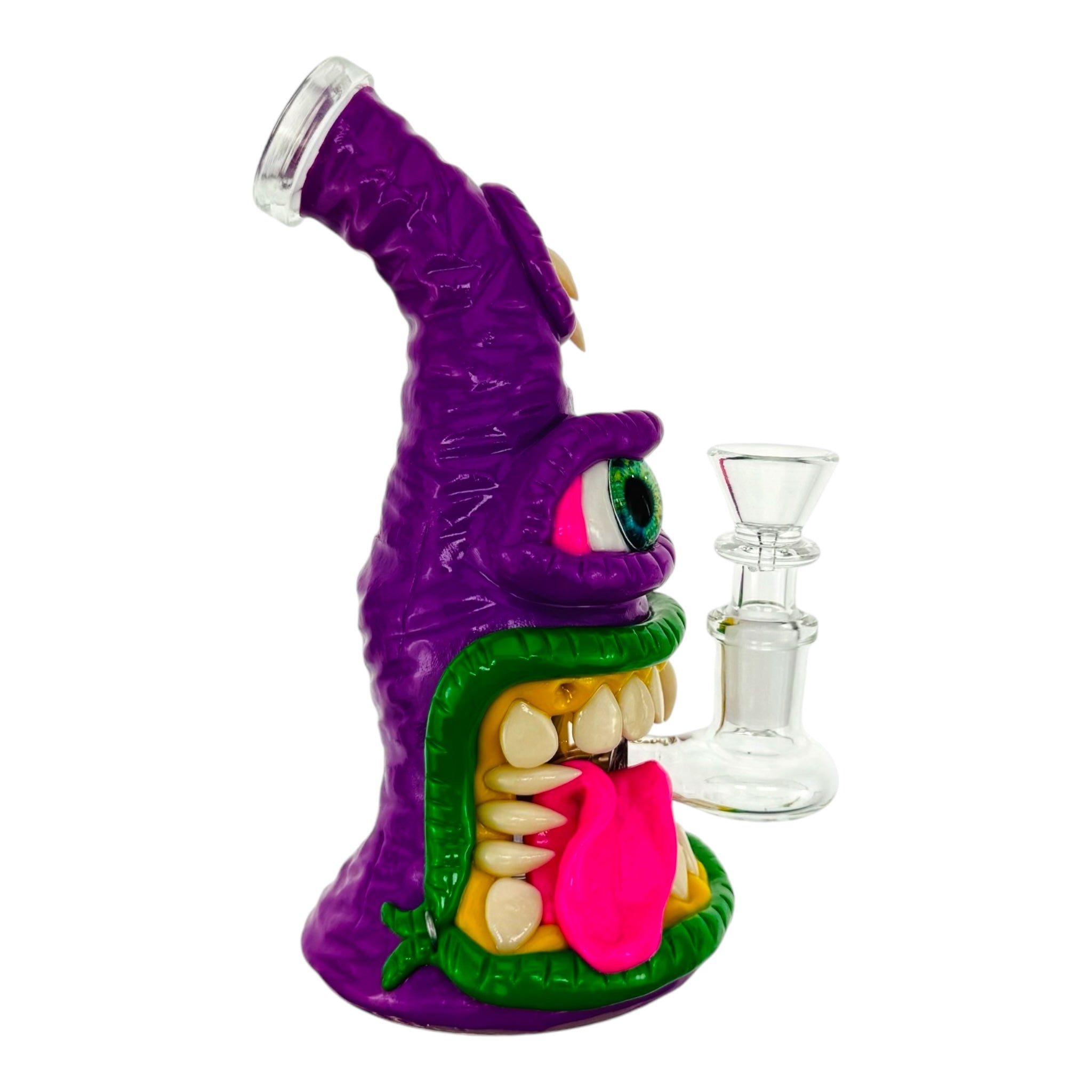 cute bong with purple cyclops monster bong