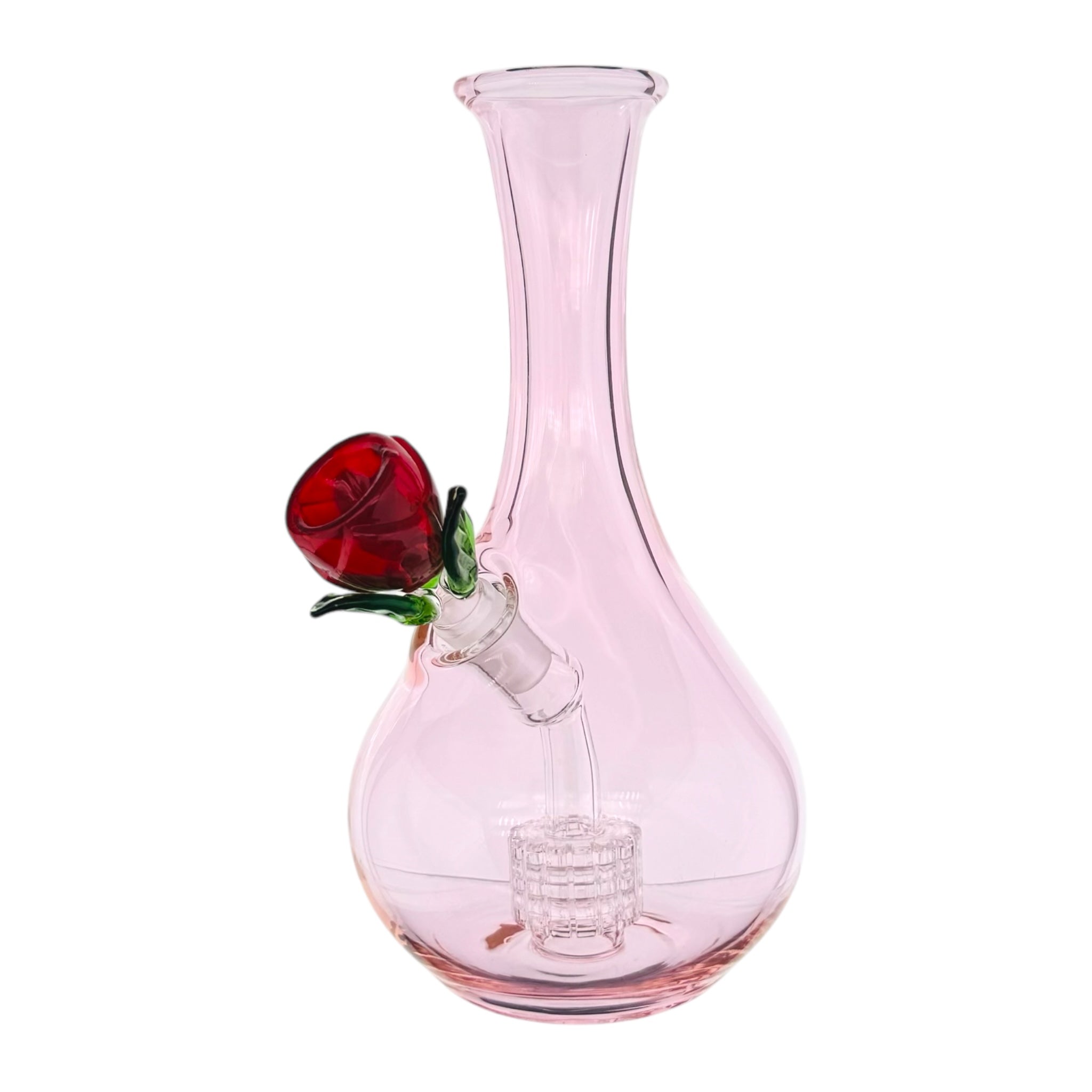 Pink Bong With Red Rose Bowl