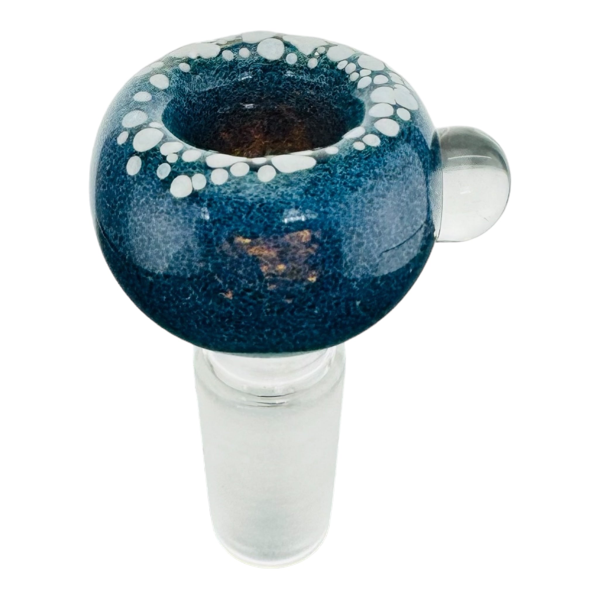 14mm Bong Bowl Bubble With Frosted Rim Bong Bowl Piece Blizzard Blue