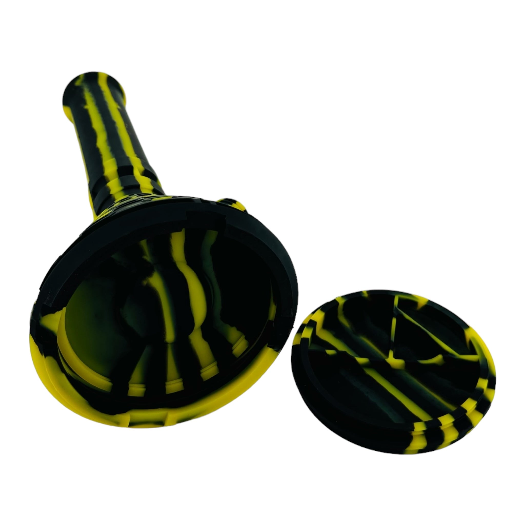 Black And Yellow Silicone Beaker Water Pipe storage chamber