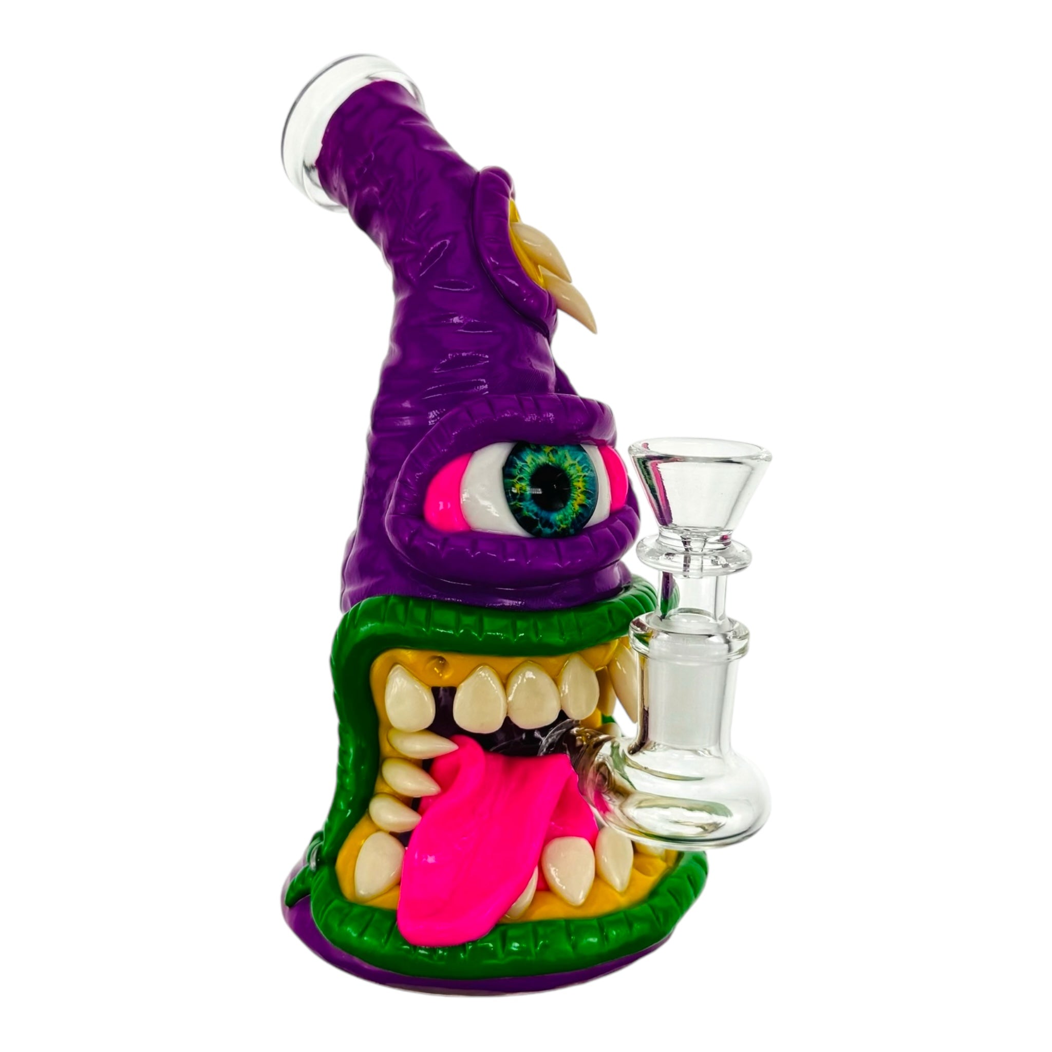 cute bong with purple cyclops monster bong