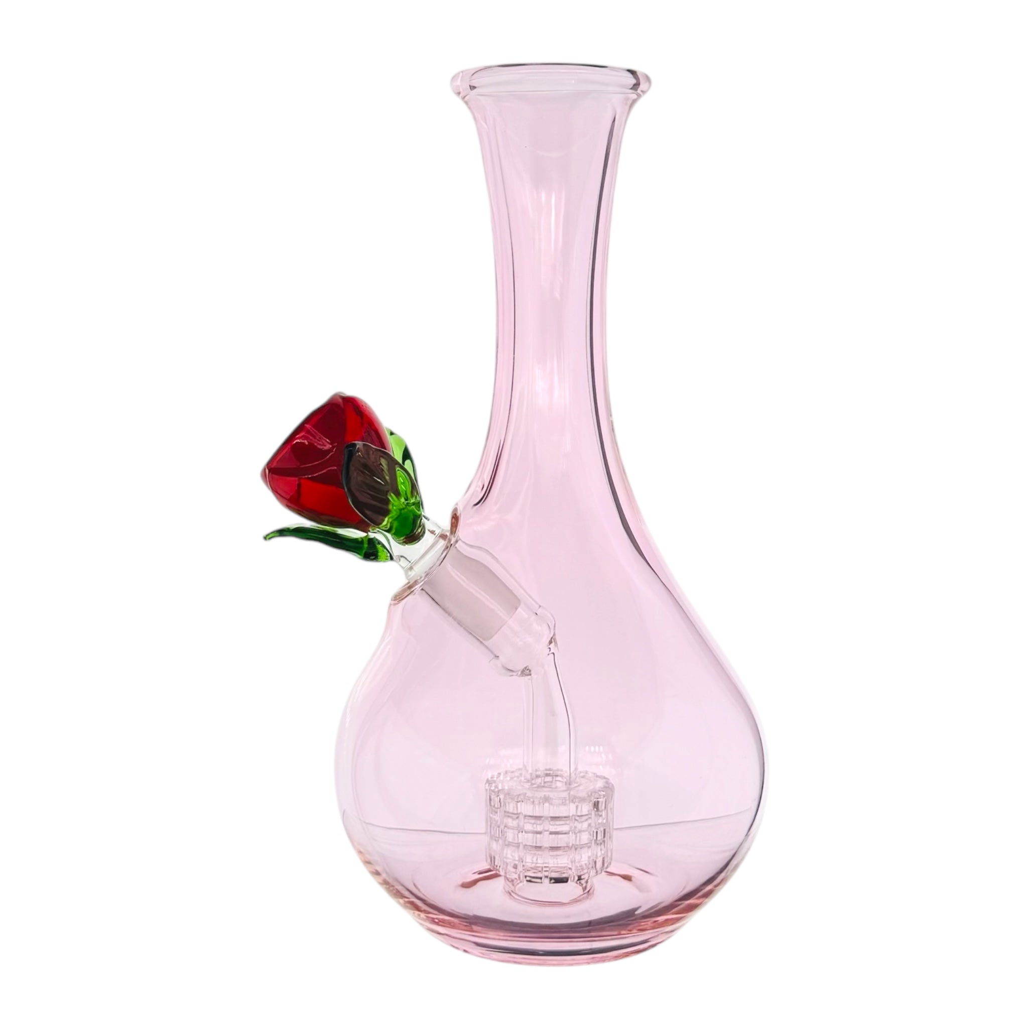 Pink Bong With Red Rose Bowl