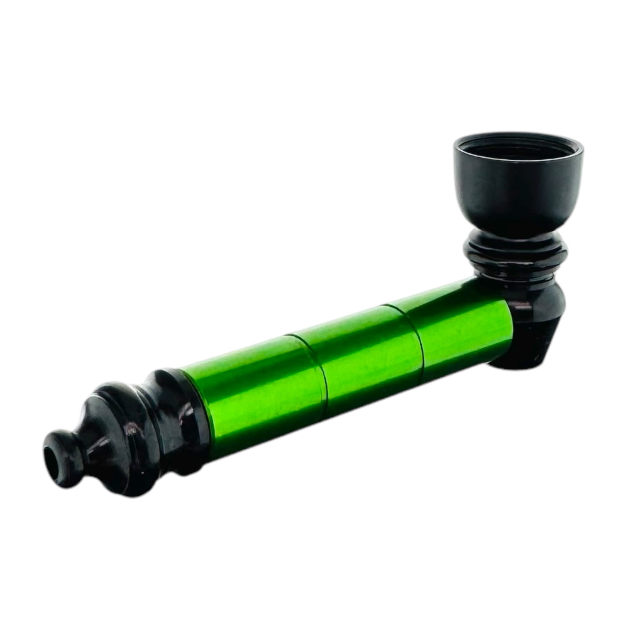 aluminum metal smoking pipe black green 