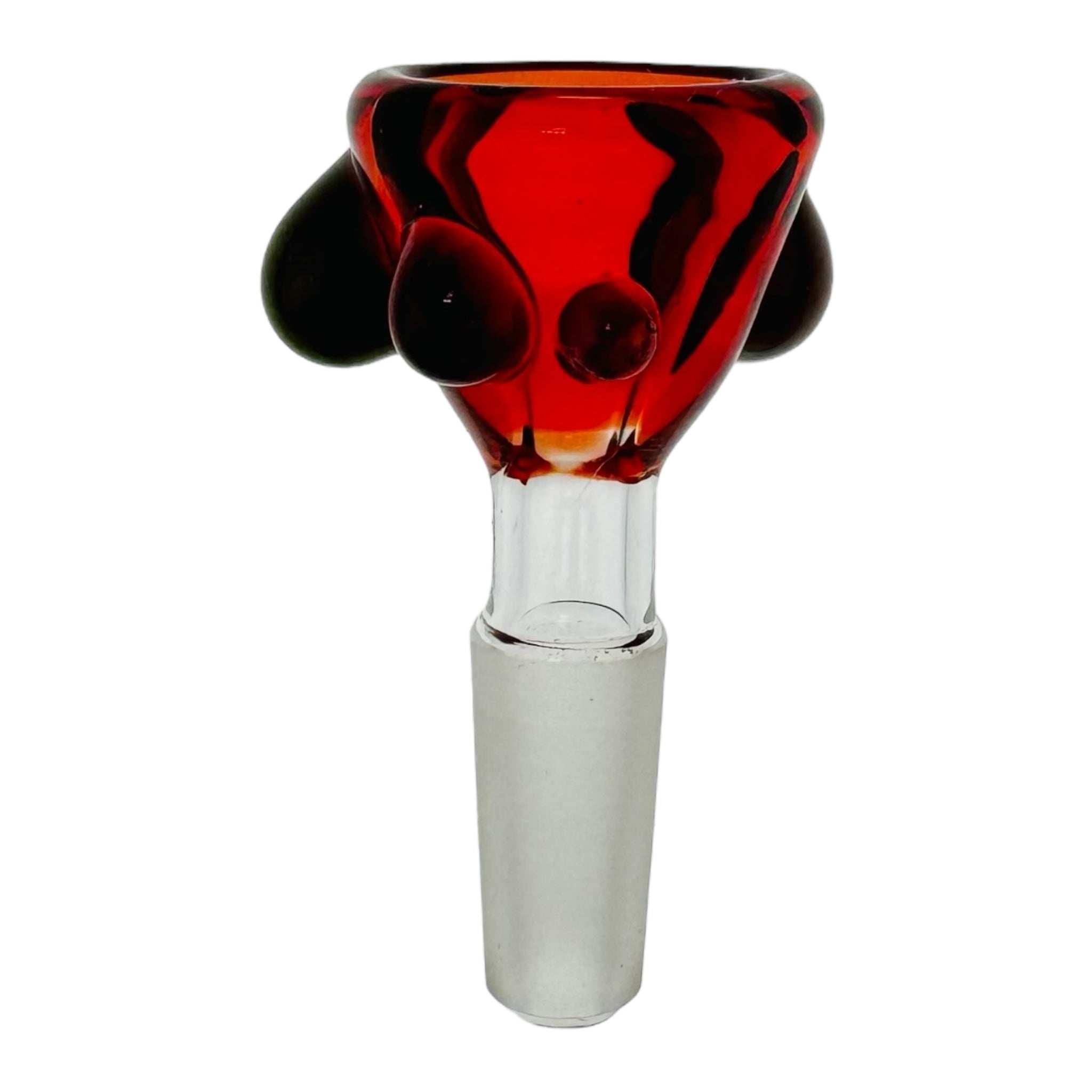 Arko Glass 10mm Flower Bowl Red Bowl With Alientech Dots
