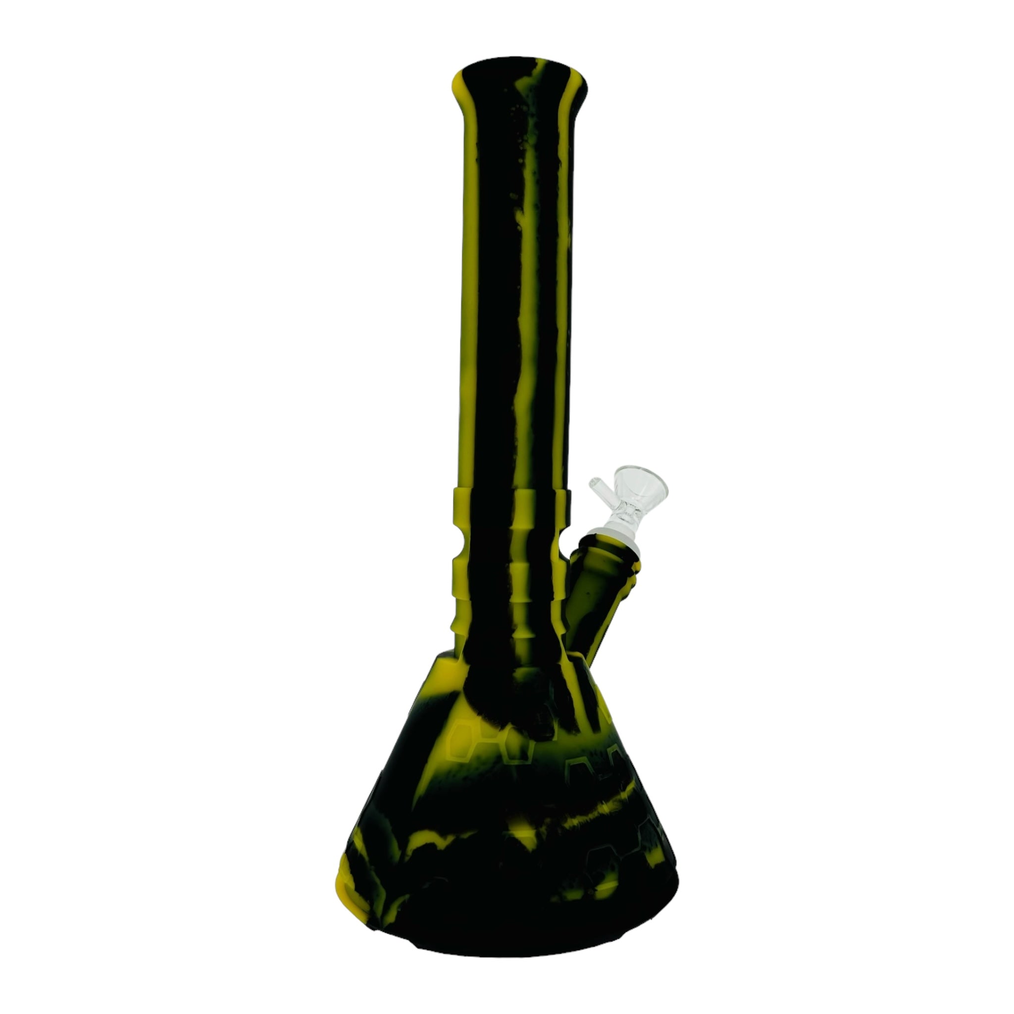 Black And Yellow Silicone Beaker Water Pipe