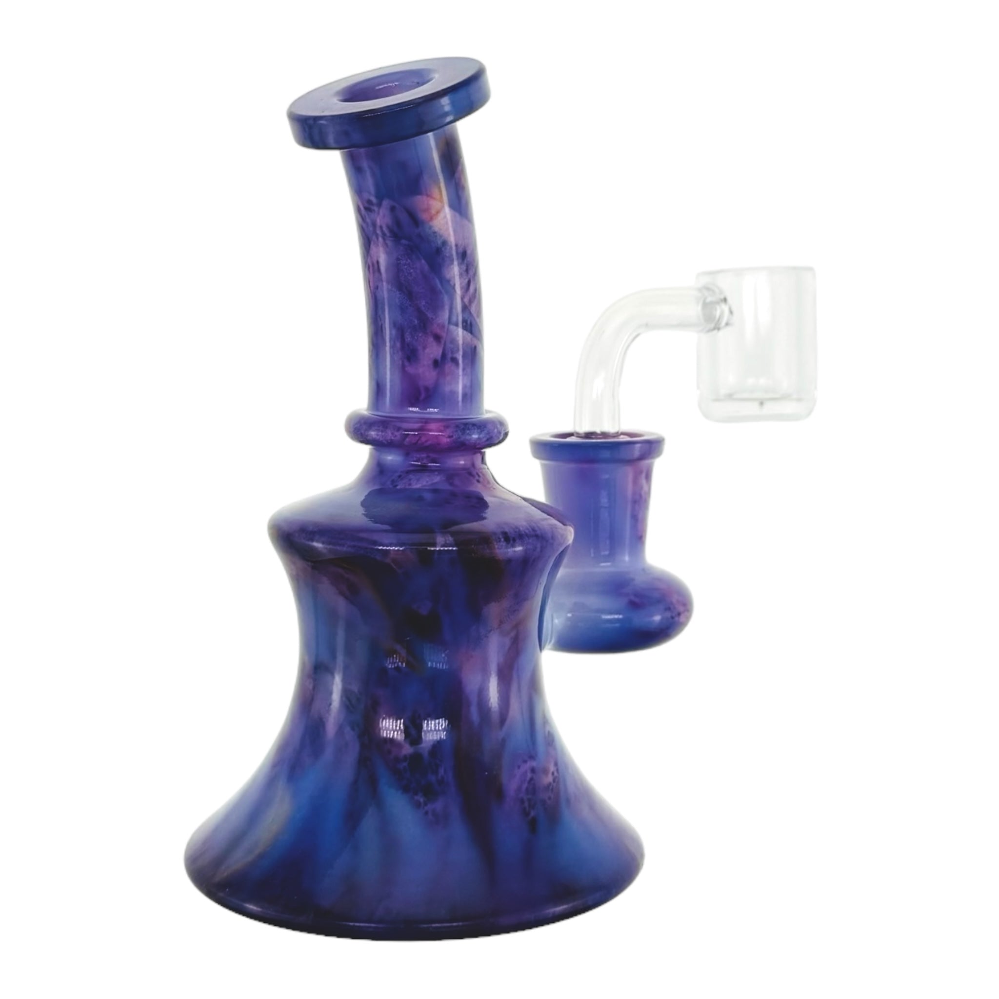 Mini Purple Galaxy Dab Rig With 14mm Banger Hanger