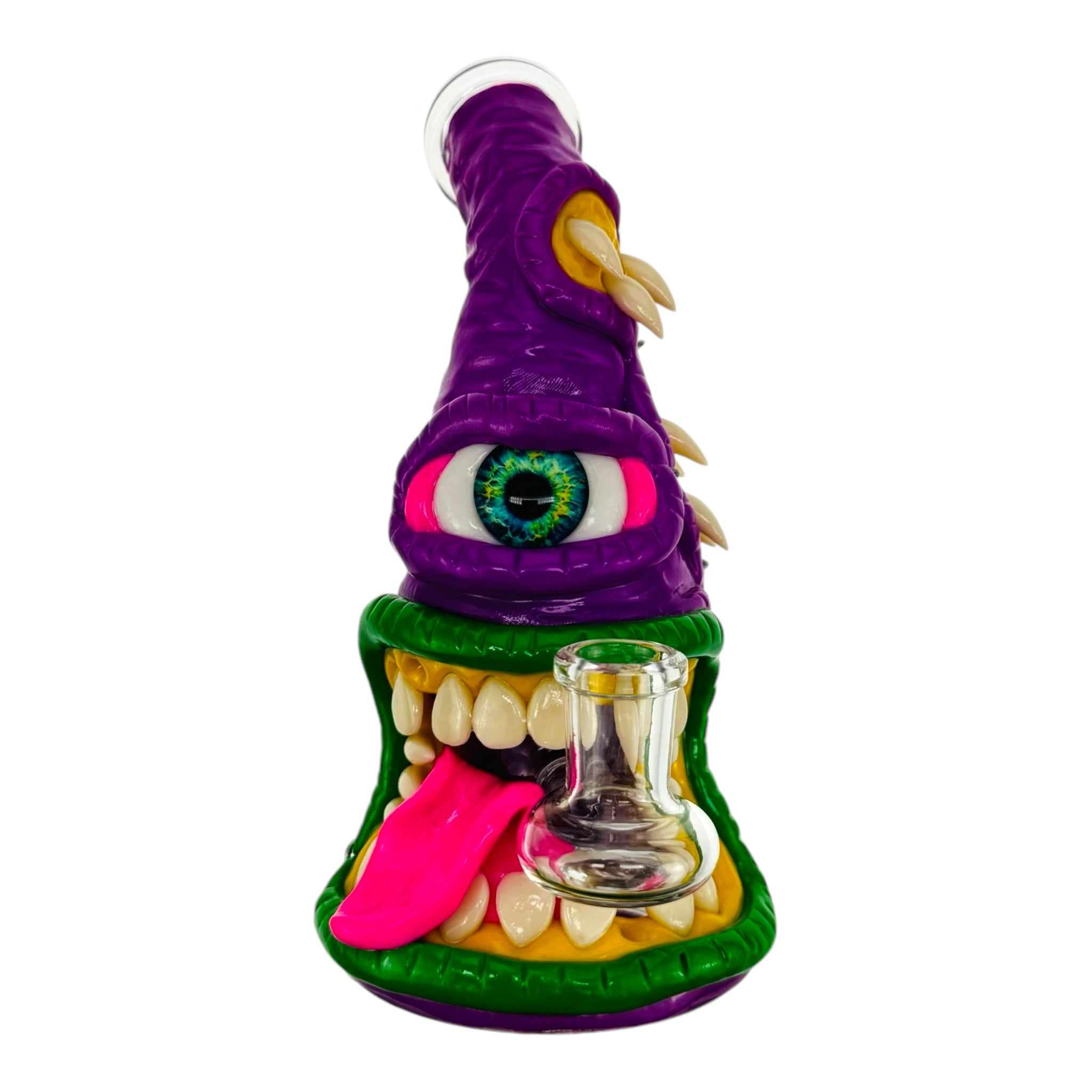 cute bong with purple cyclops monster bong