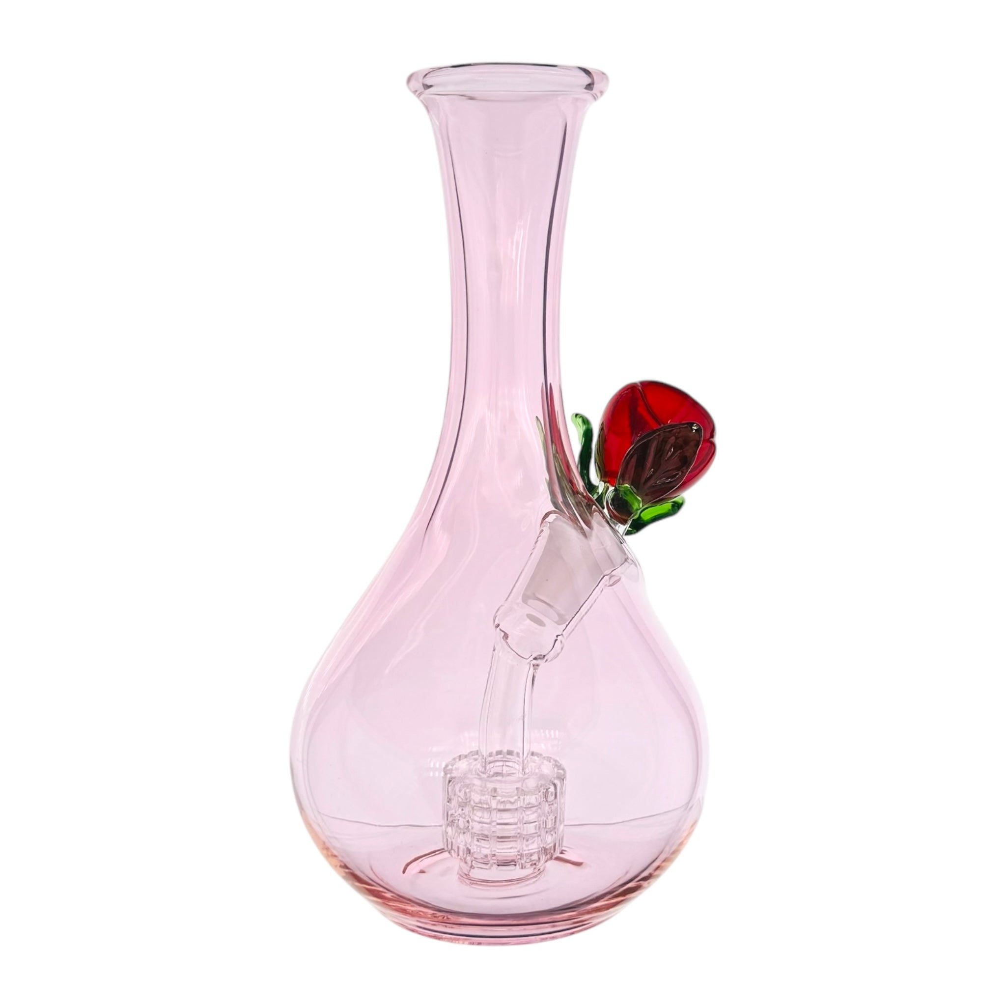 Pink Bong With Red Rose Bowl