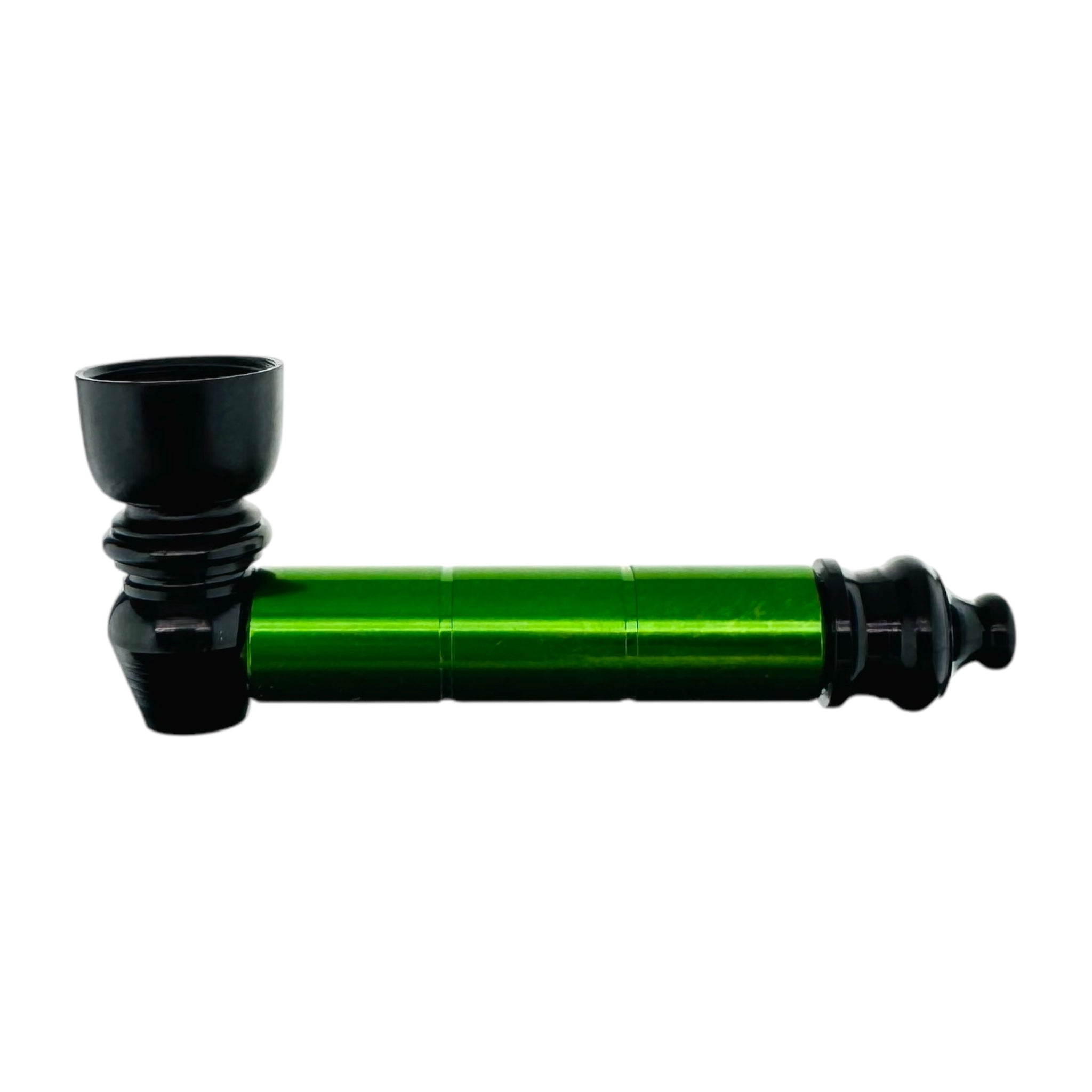 aluminum metal smoking pipe black green 